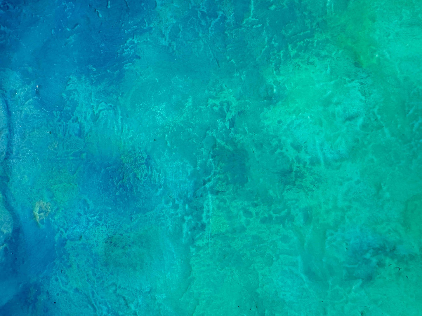 Azure turquoise seascape painting resin ocean art fadi diab