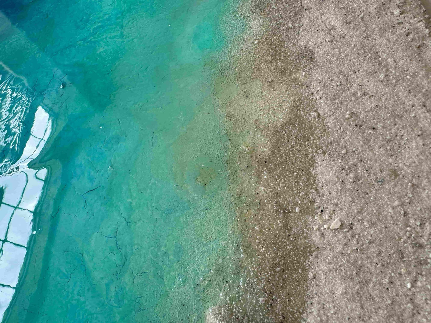 Azure turquoise seascape painting resin ocean art fadi diab