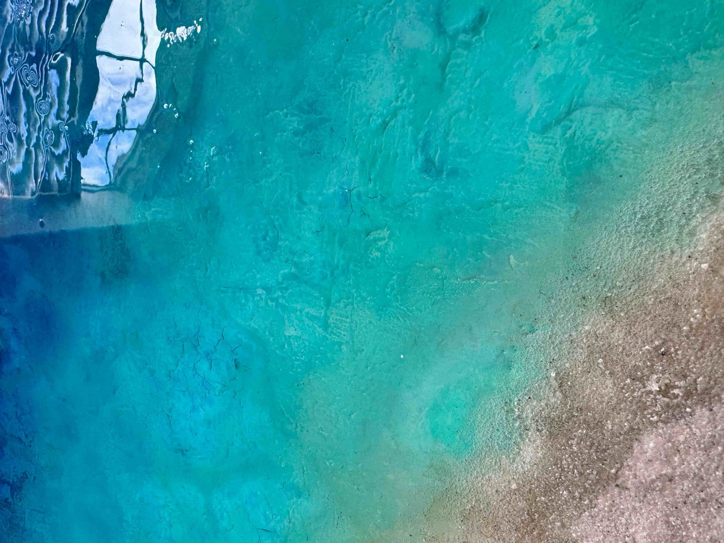 Azure turquoise seascape painting resin ocean art fadi diab