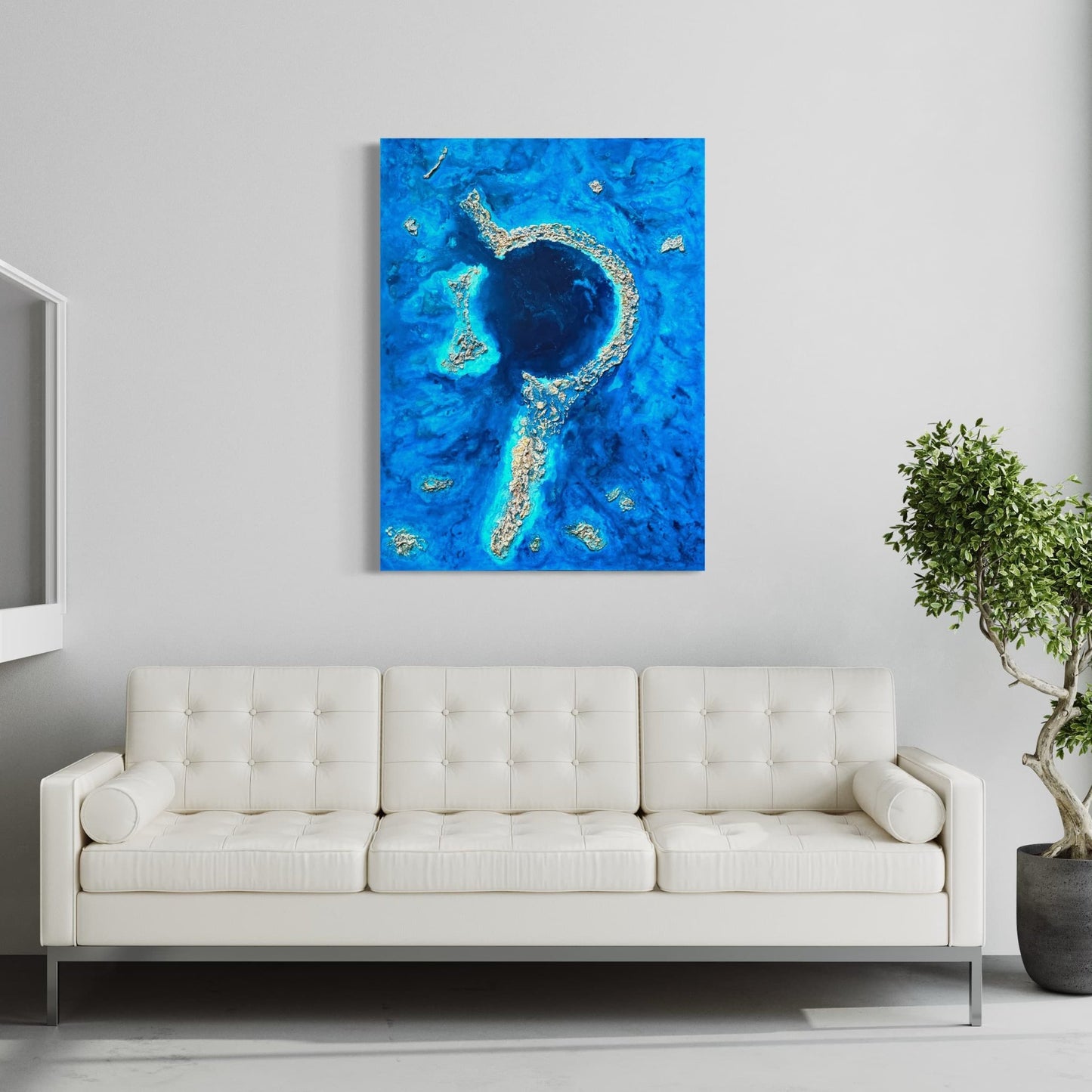 Belize the big blue hole resin artwork painting seascape ocean art fadi diab