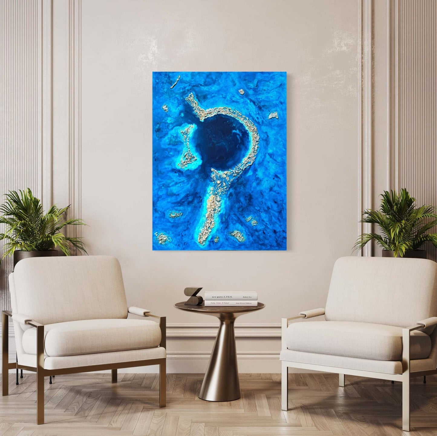 Belize the big blue hole resin artwork painting seascape ocean art fadi diab