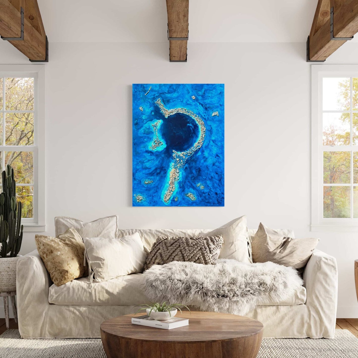 Belize the big blue hole resin artwork painting seascape ocean art fadi diab