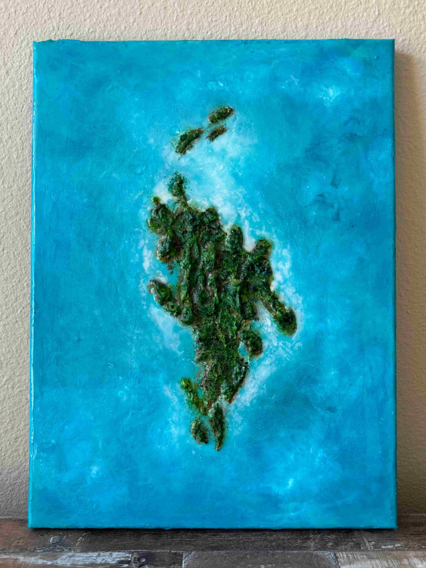 Green island painting artwork resin fadi diab