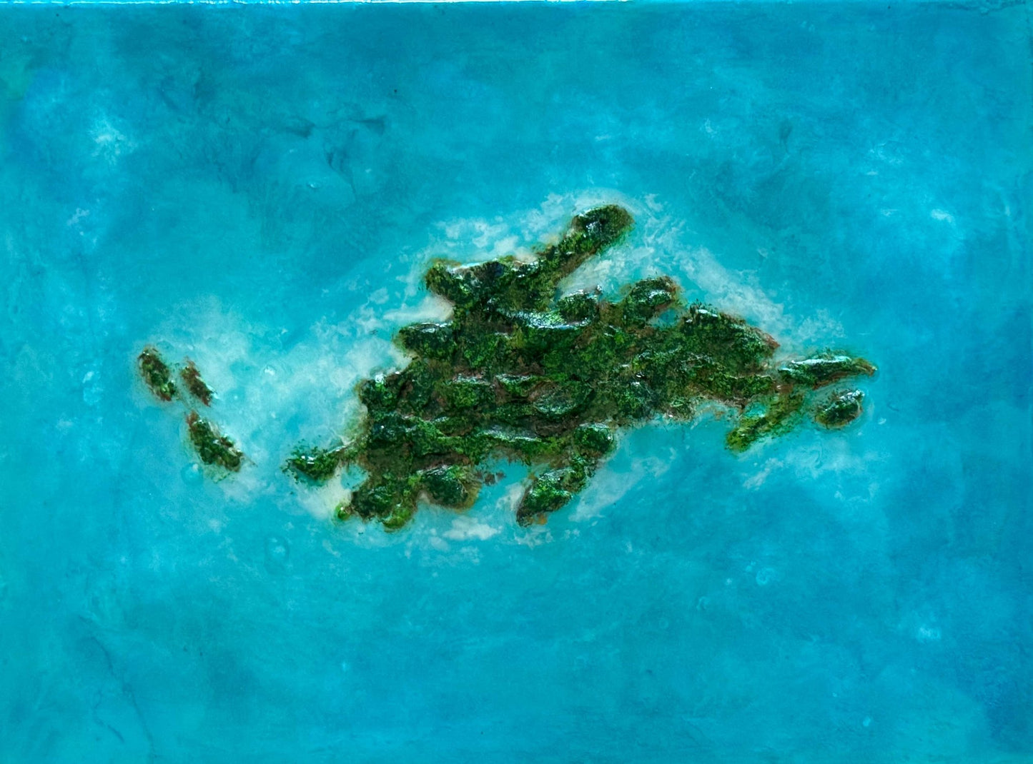 Green island painting artwork resin fadi diab