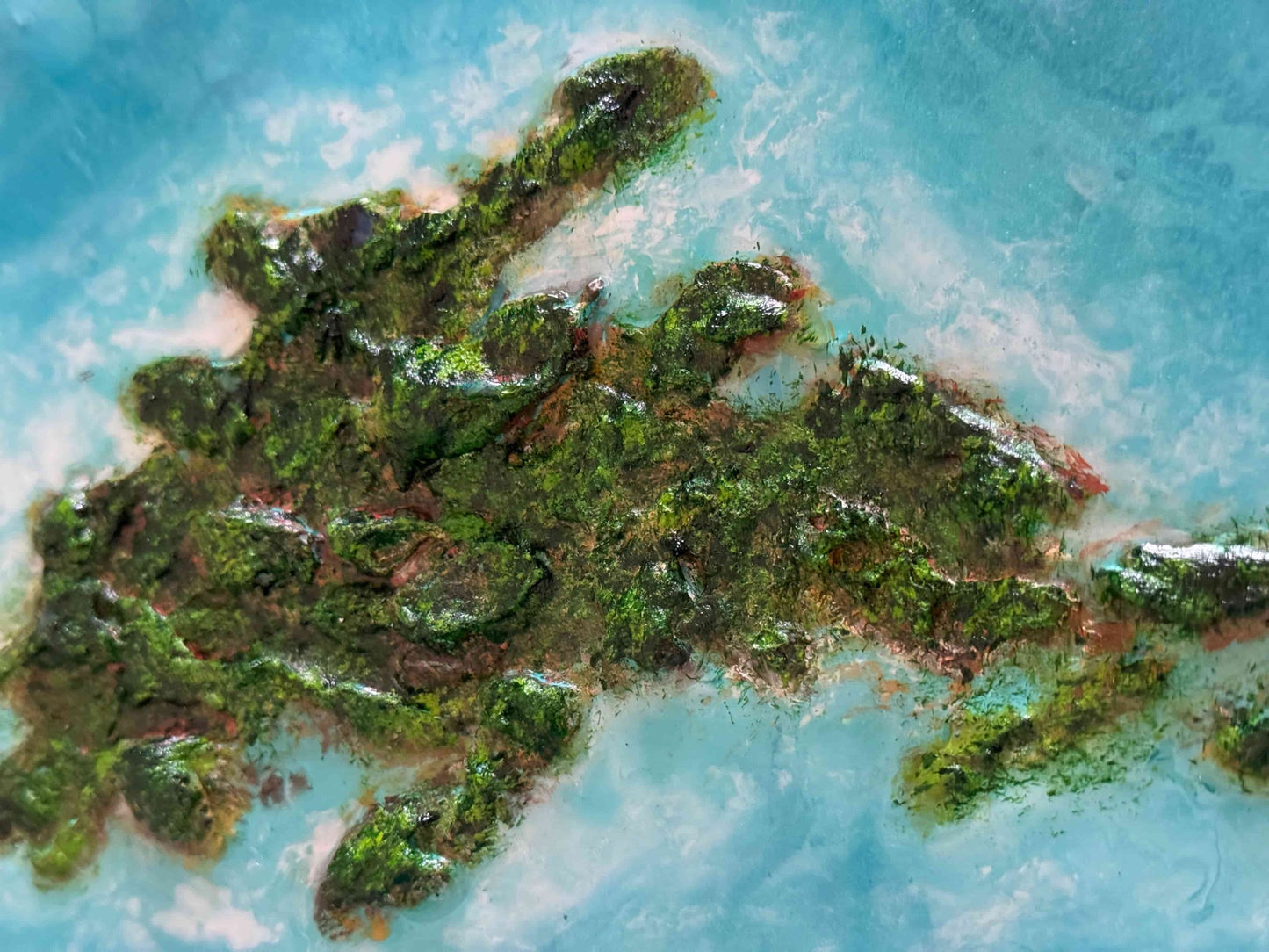 Green island painting artwork resin fadi diab