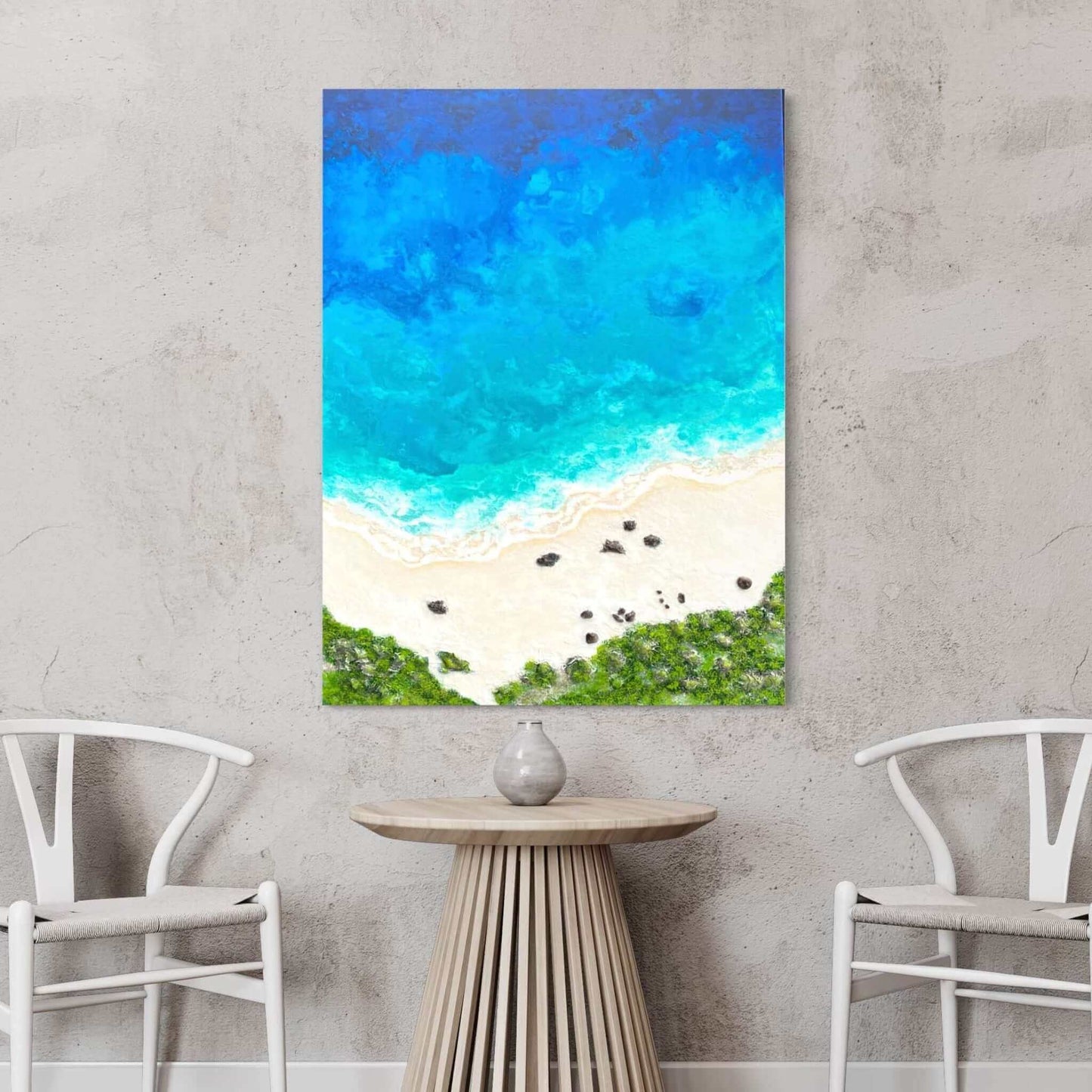 Original art painting on canvas for sale wall art artwork oil acrylic fine abstract online hand painted textured contemporary gallery artist seascape tropical turquoise beach sea