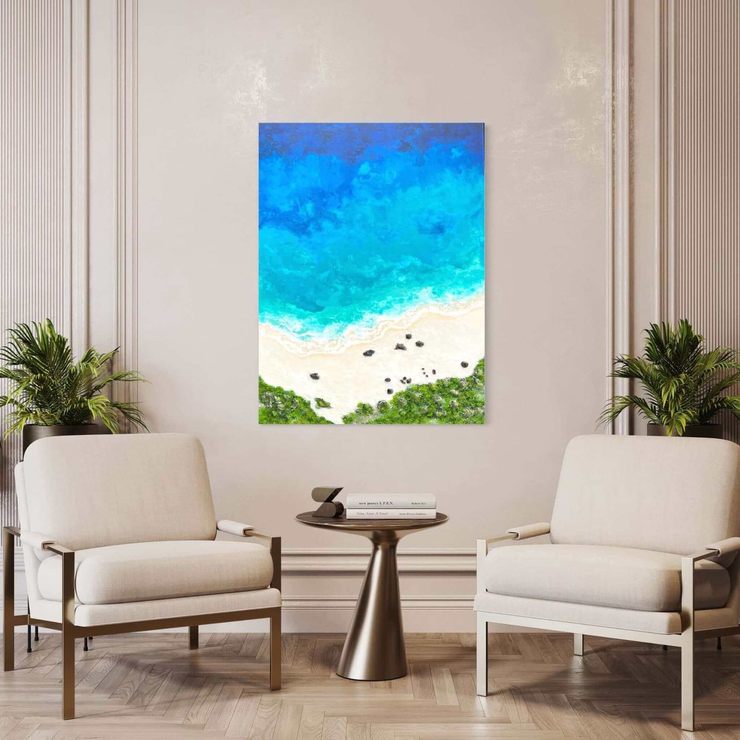 Original art painting on canvas for sale wall art artwork oil acrylic fine abstract online hand painted textured contemporary gallery artist seascape tropical turquoise beach sea
