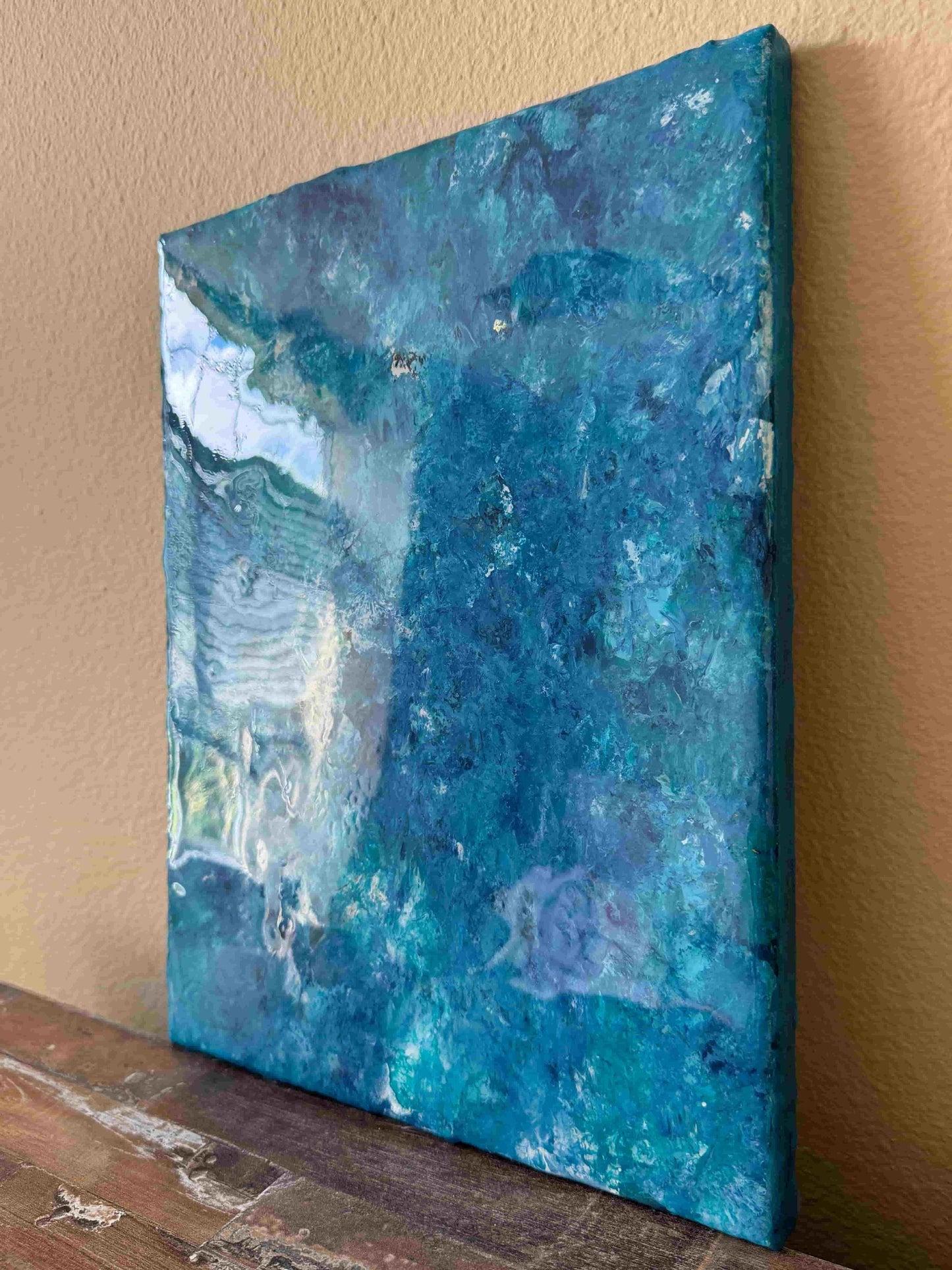 Resin ocean art acrylic painting seascape fadi diab