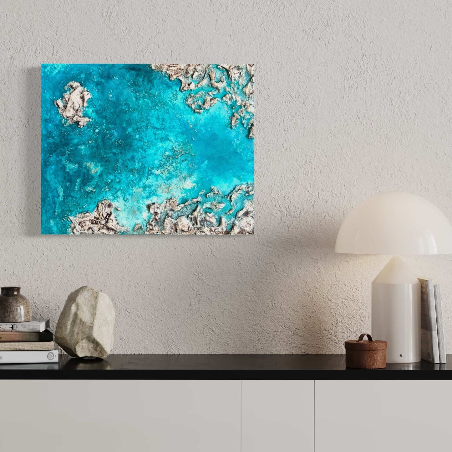 Resin ocean art seascape painting coastal sea island beach artwork