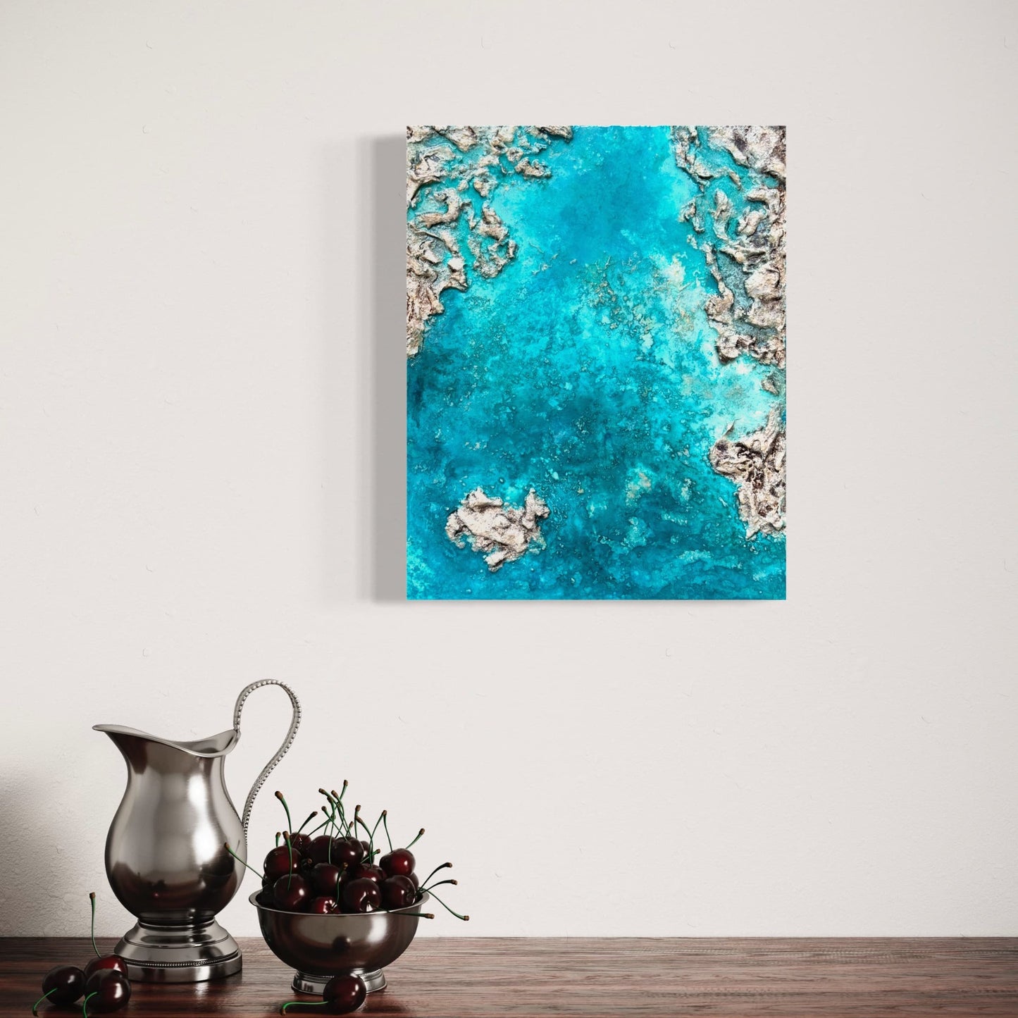 Resin ocean art seascape painting coastal sea island beach artwork