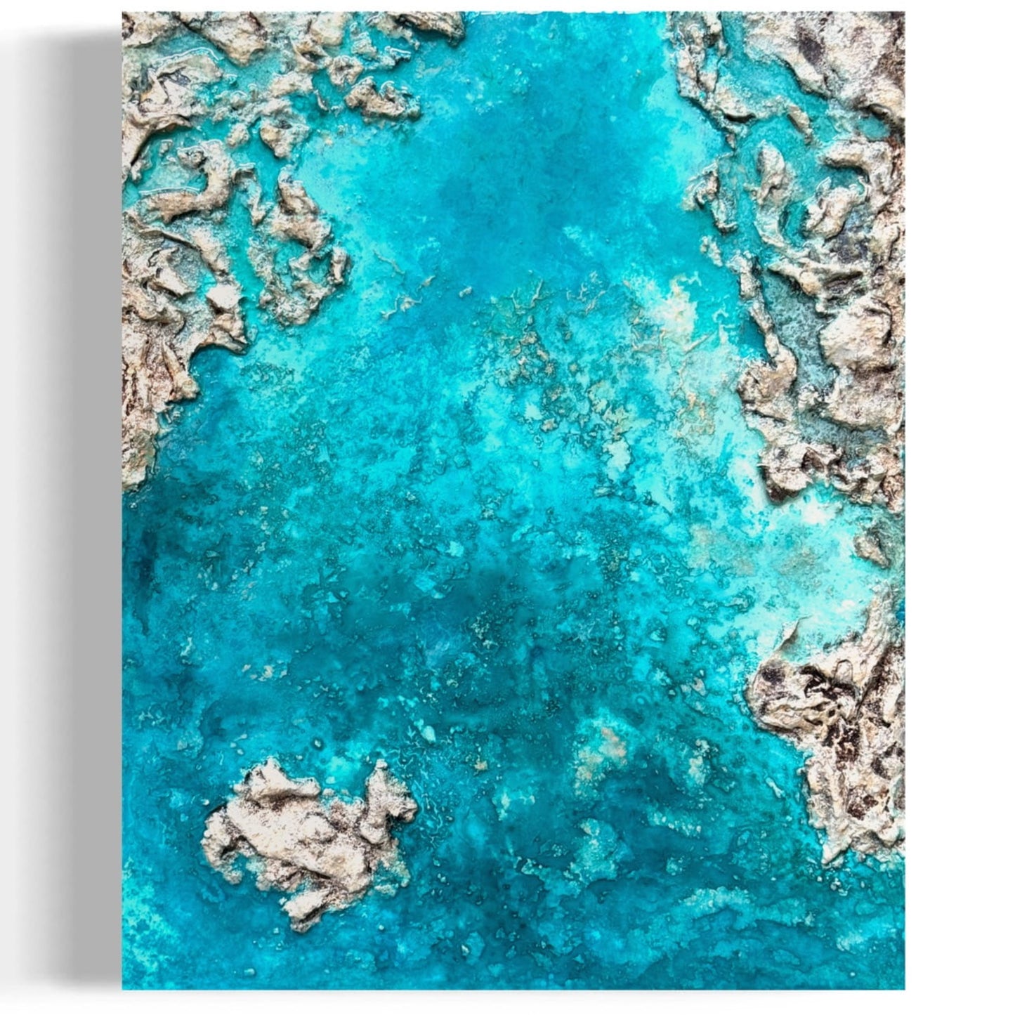 Resin ocean art seascape painting coastal sea island beach artwork