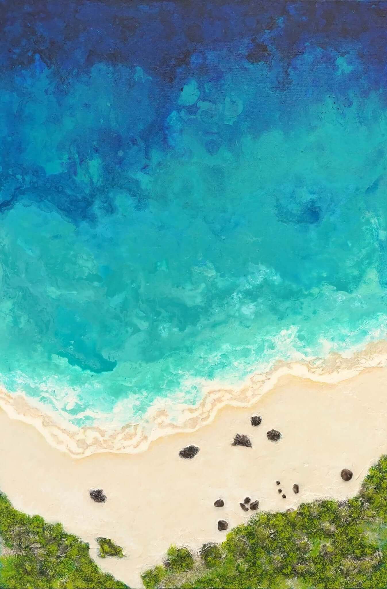 Original art painting on canvas for sale wall art artwork oil acrylic fine abstract online hand painted textured contemporary gallery artist seascape tropical turquoise beach sea