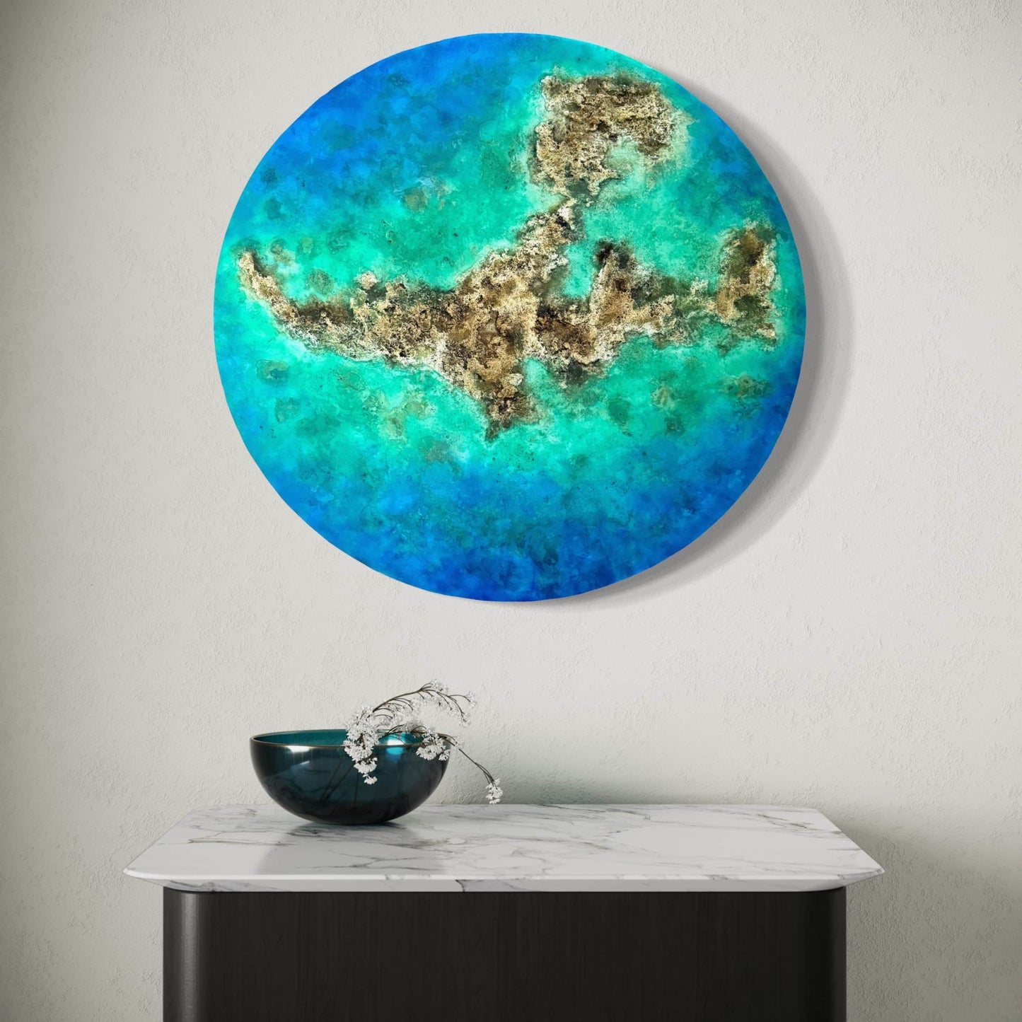 Seascape fine art acrylic painting ocean artwork resin