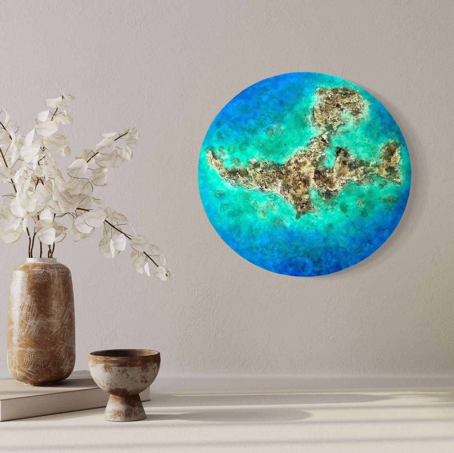 Seascape fine art acrylic painting ocean artwork resin