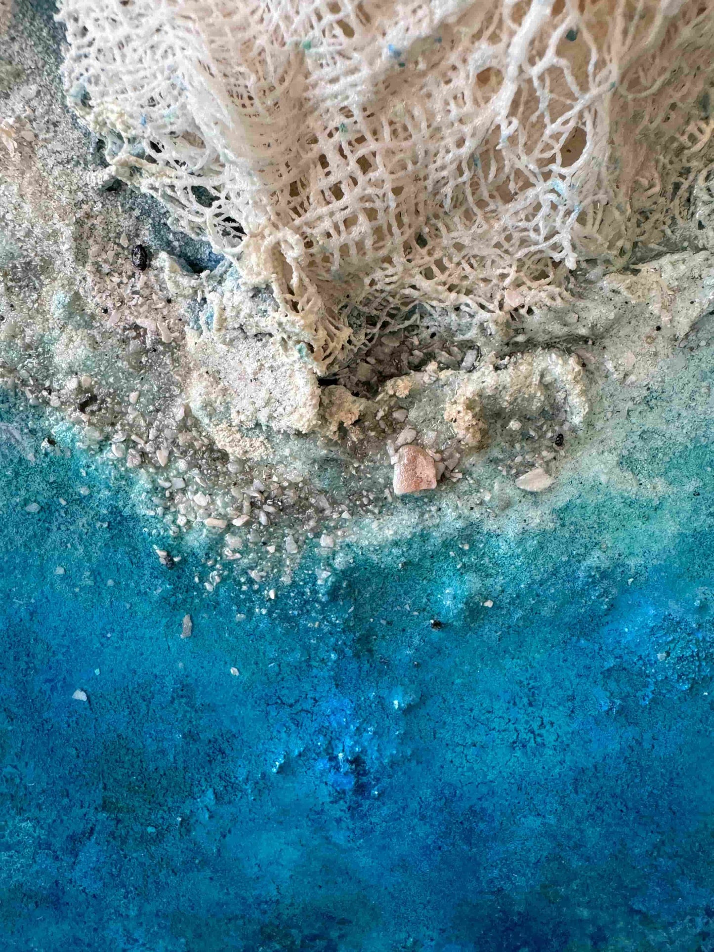 Seascape island sandy beach painting resin art fadi diab
