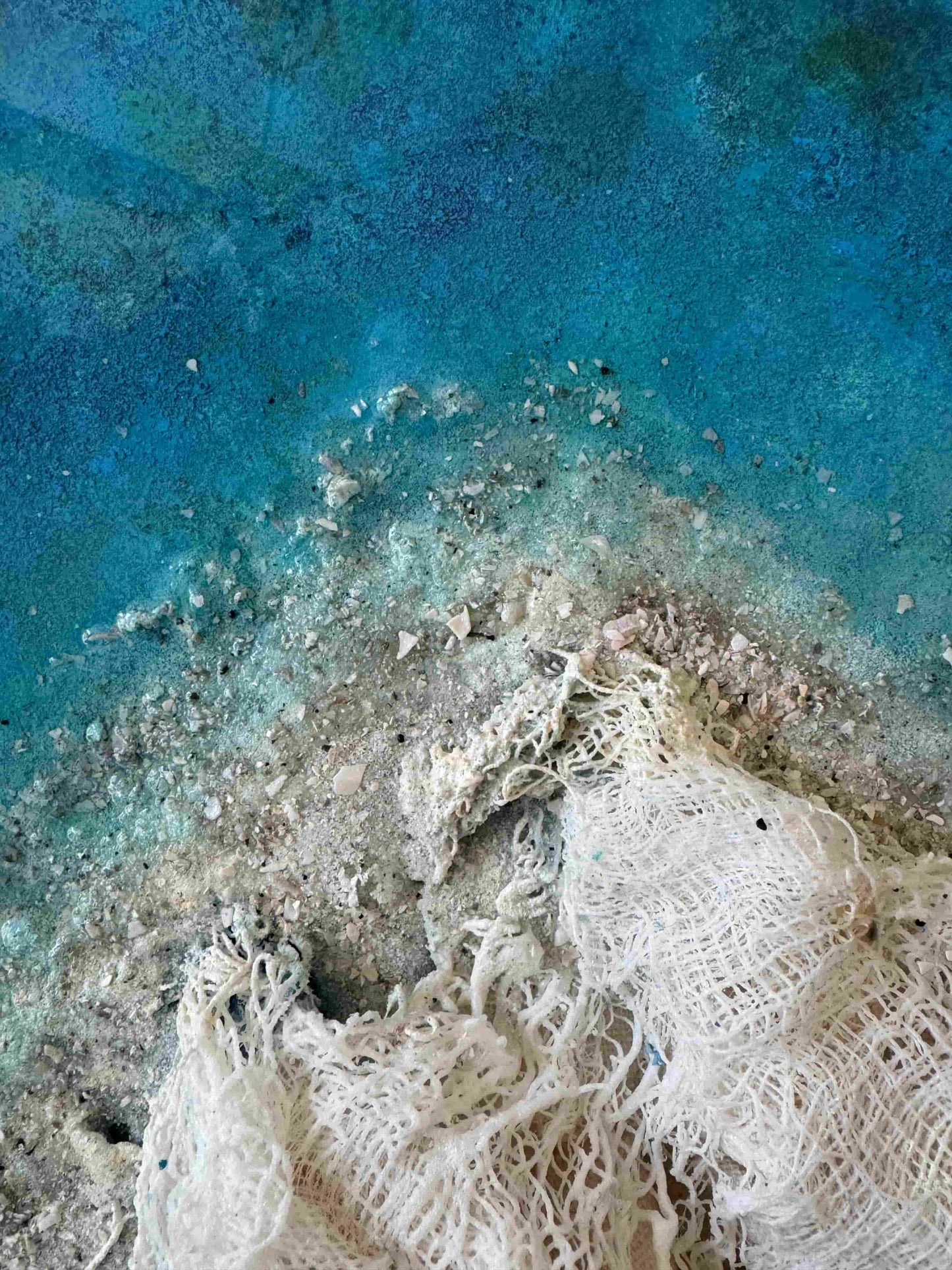 Seascape island sandy beach painting resin art fadi diab