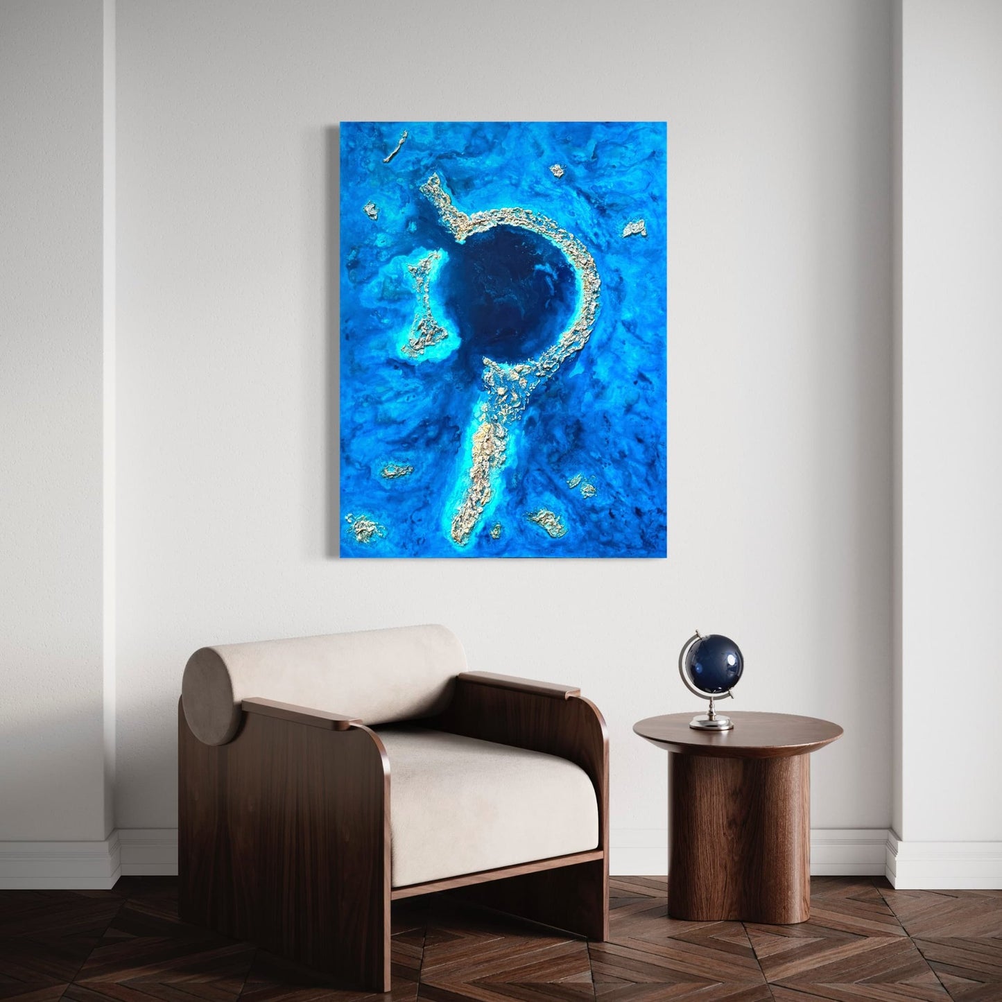 Belize the big blue hole resin artwork painting seascape ocean art fadi diab