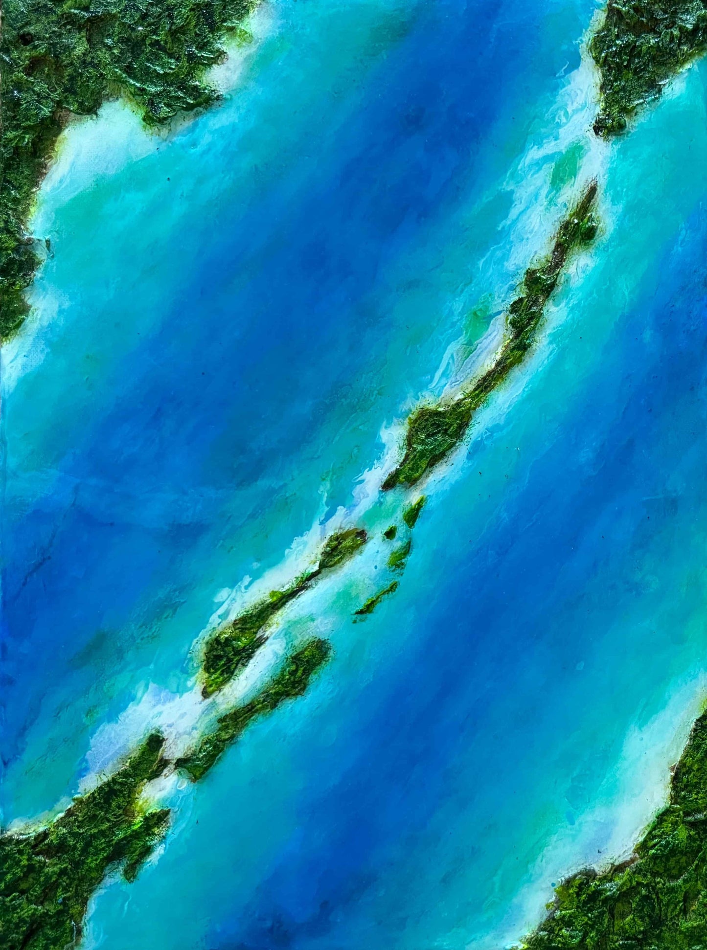 original aetwork ocean resin art seacape acrylic painting fadi diab