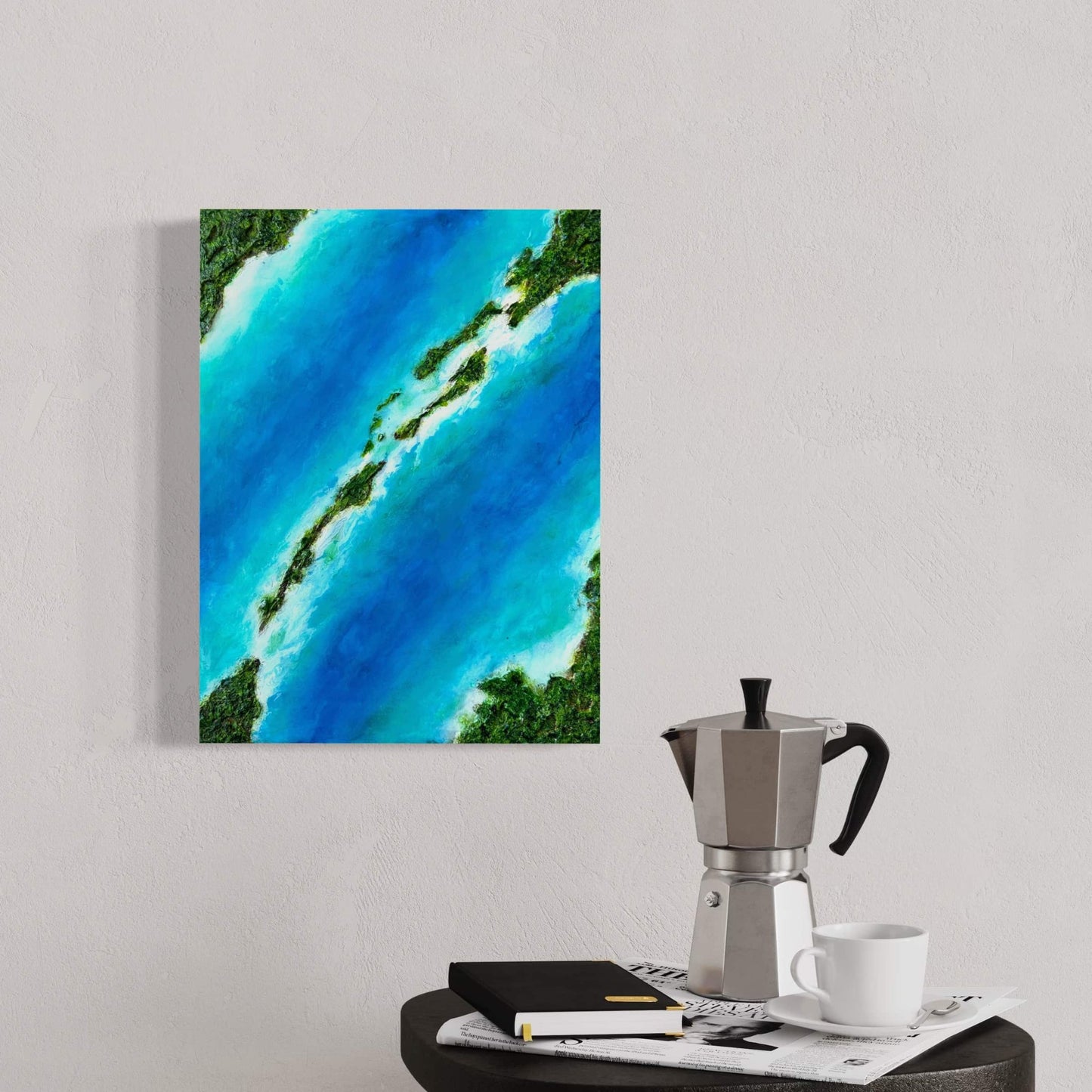 original aetwork ocean resin art seacape acrylic painting fadi diab