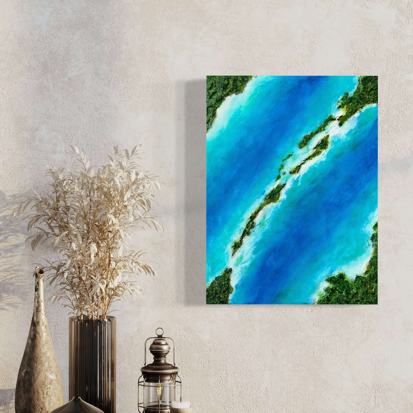 original aetwork ocean resin art seacape acrylic painting fadi diab