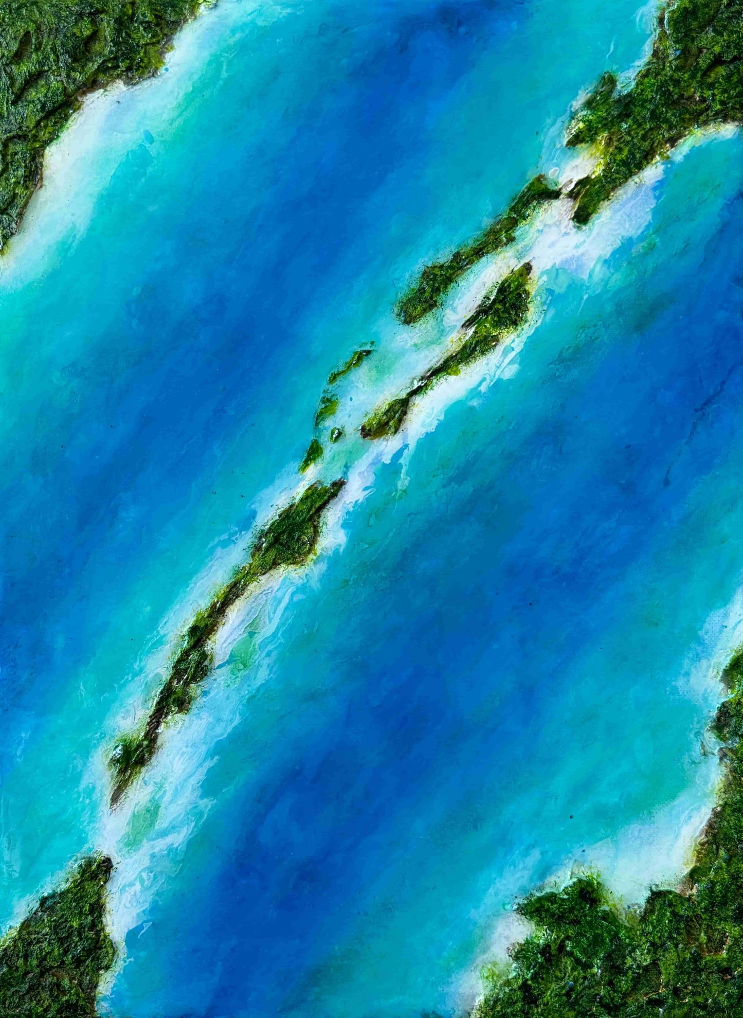 original aetwork ocean resin art seacape acrylic painting fadi diab