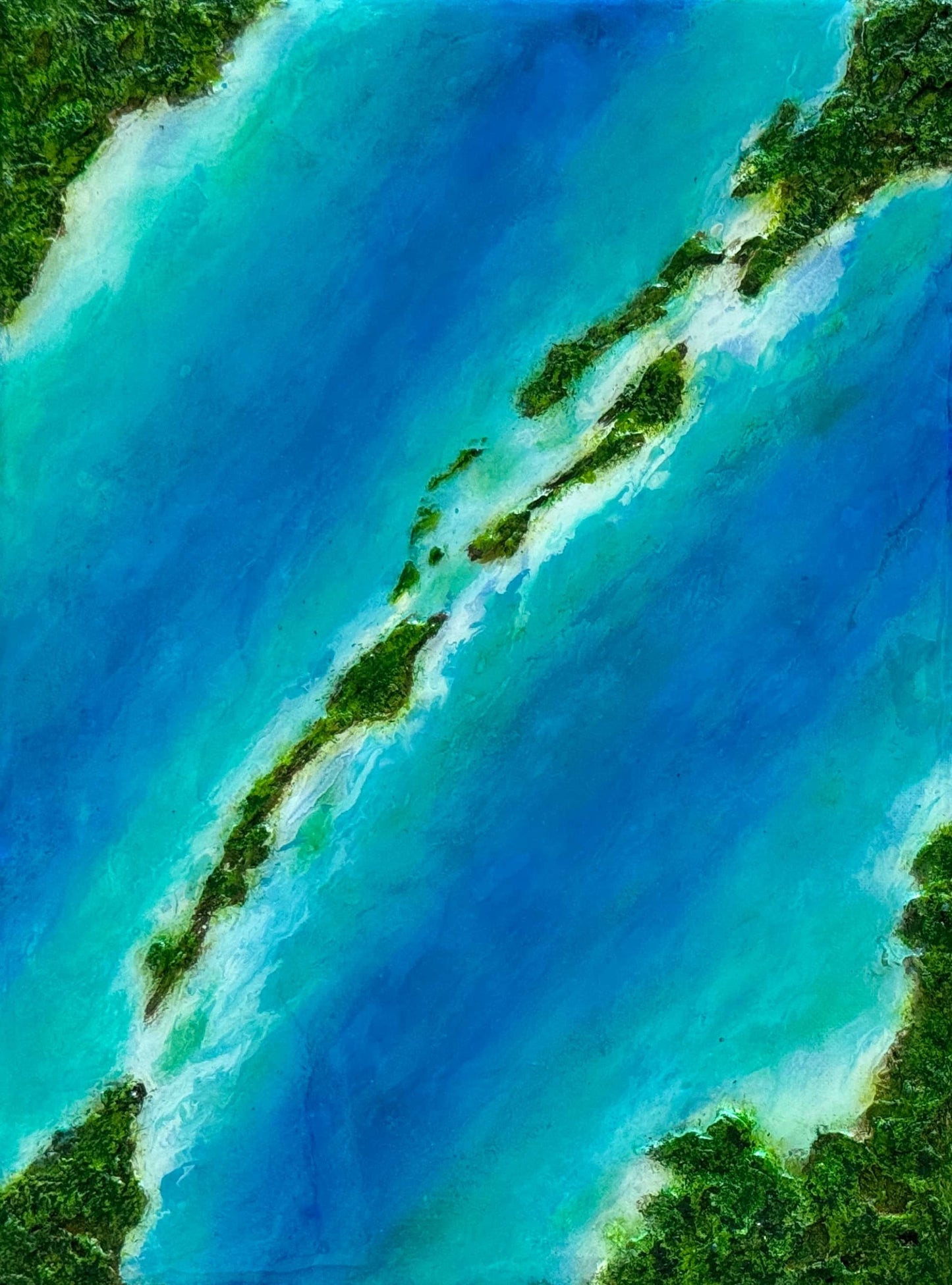 original aetwork ocean resin art seacape acrylic painting fadi diab