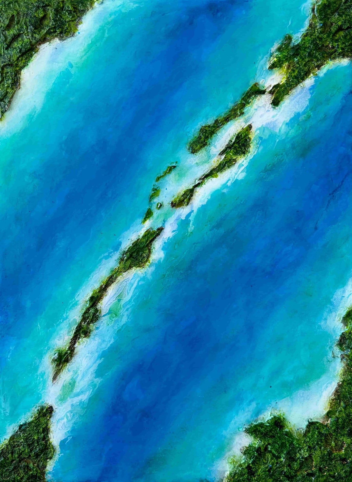 original aetwork ocean resin art seacape acrylic painting fadi diab