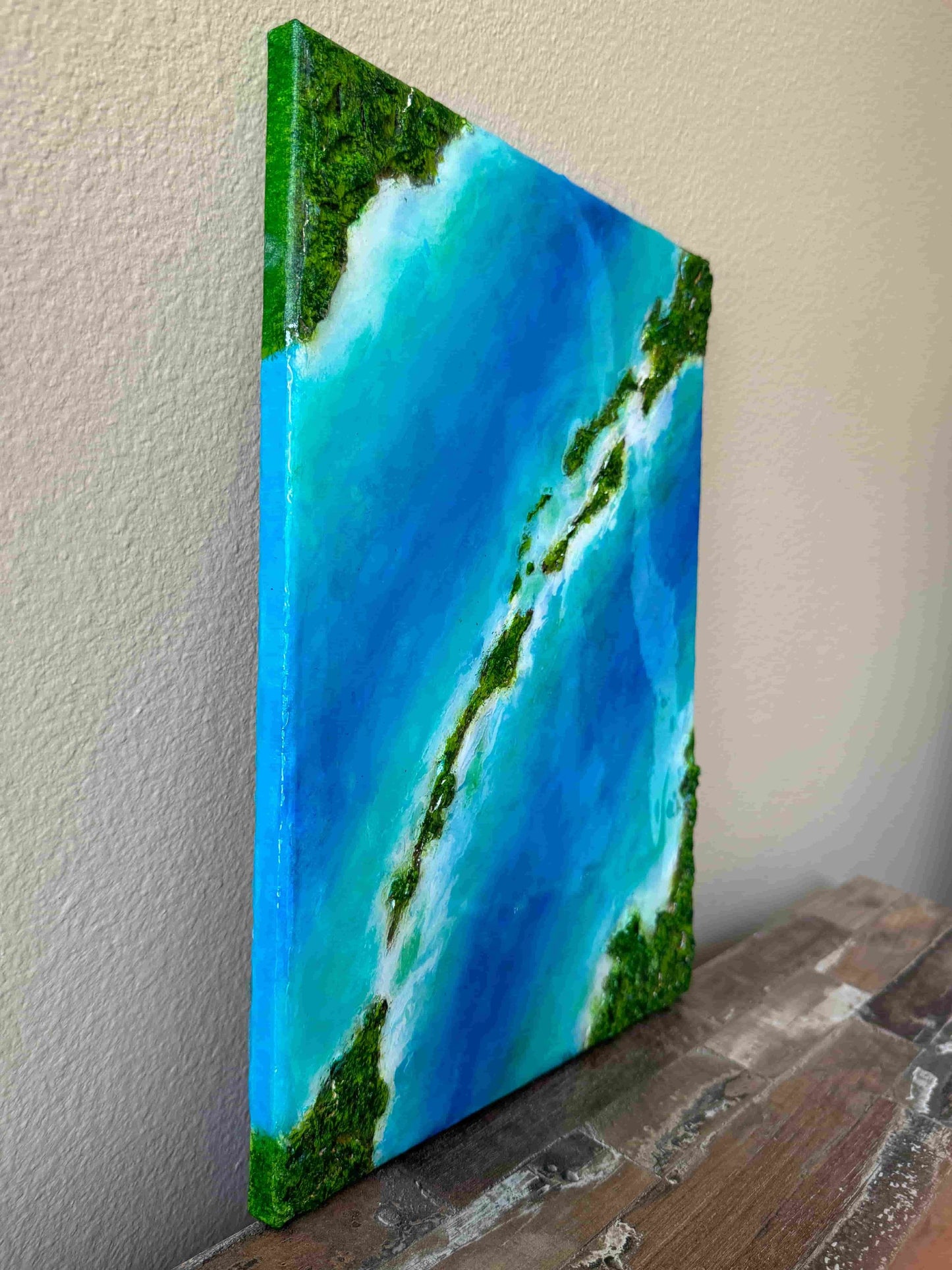 original aetwork ocean resin art seacape acrylic painting fadi diab