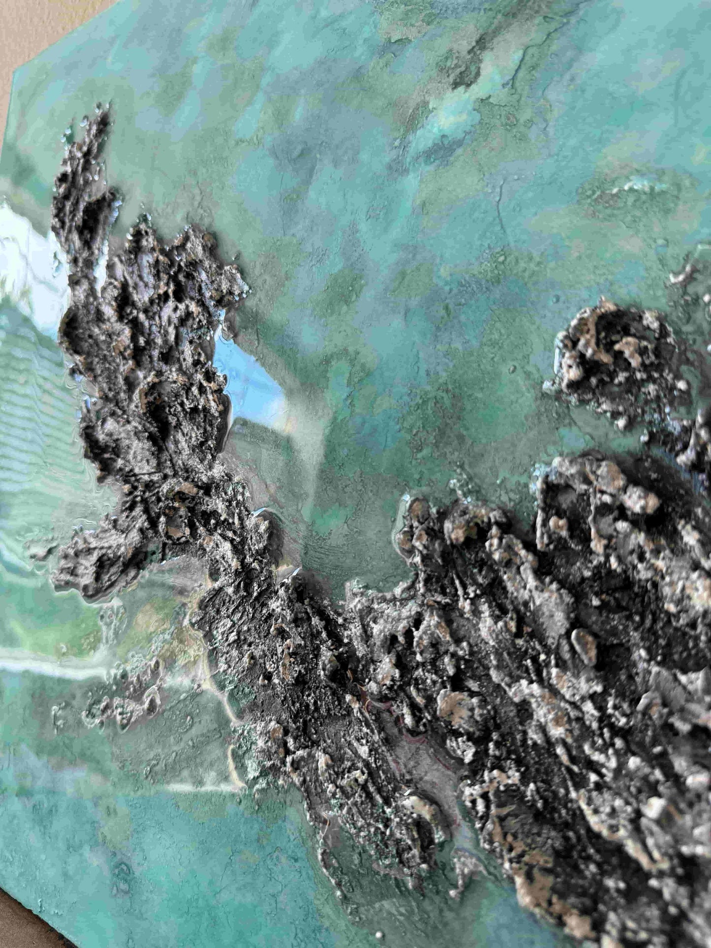 original art resin ocean artwork painting acrylic