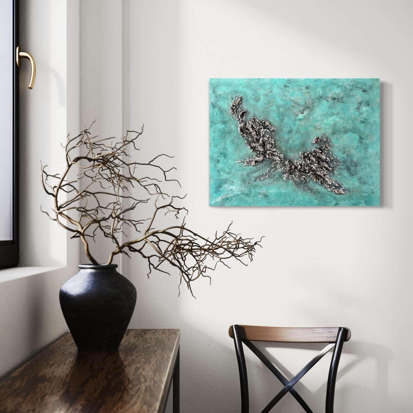 original art resin ocean artwork painting acrylic