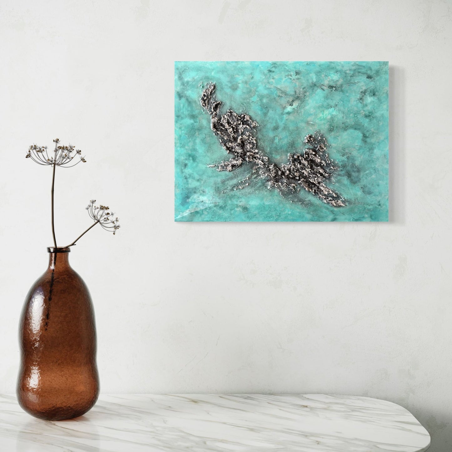 original art resin ocean artwork painting acrylic