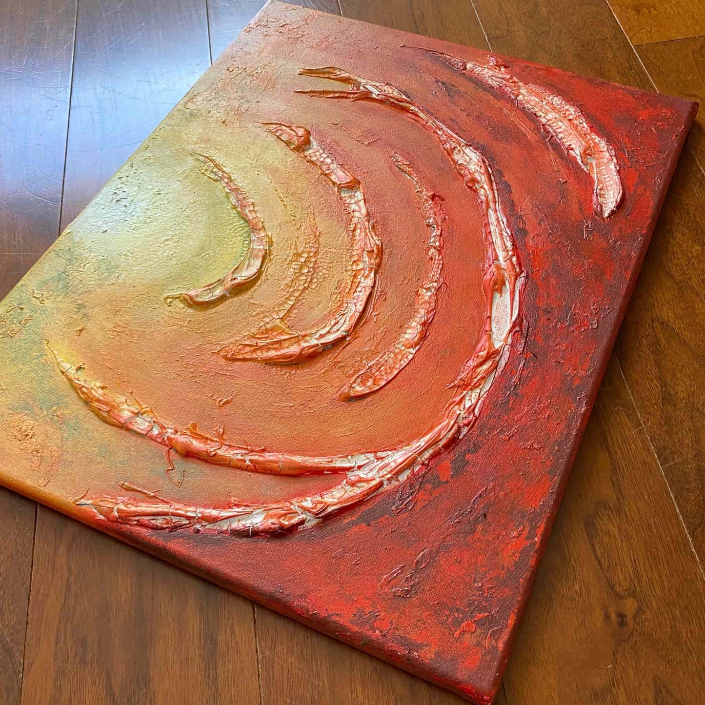 Contemporary abstract acrylic oil painting art for art lovers & collectors certificate of authenticity hand painted signed by artist