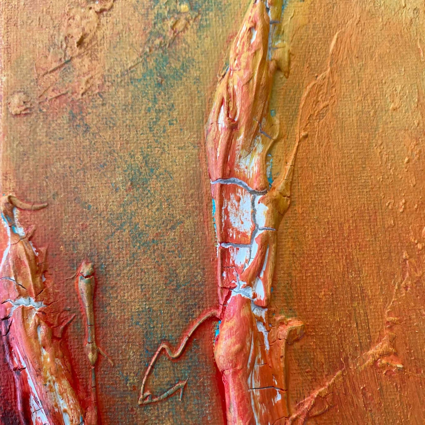 Original hand painted acrylic oil abstract mixed media art painting signed by artist with certificate of authenticity