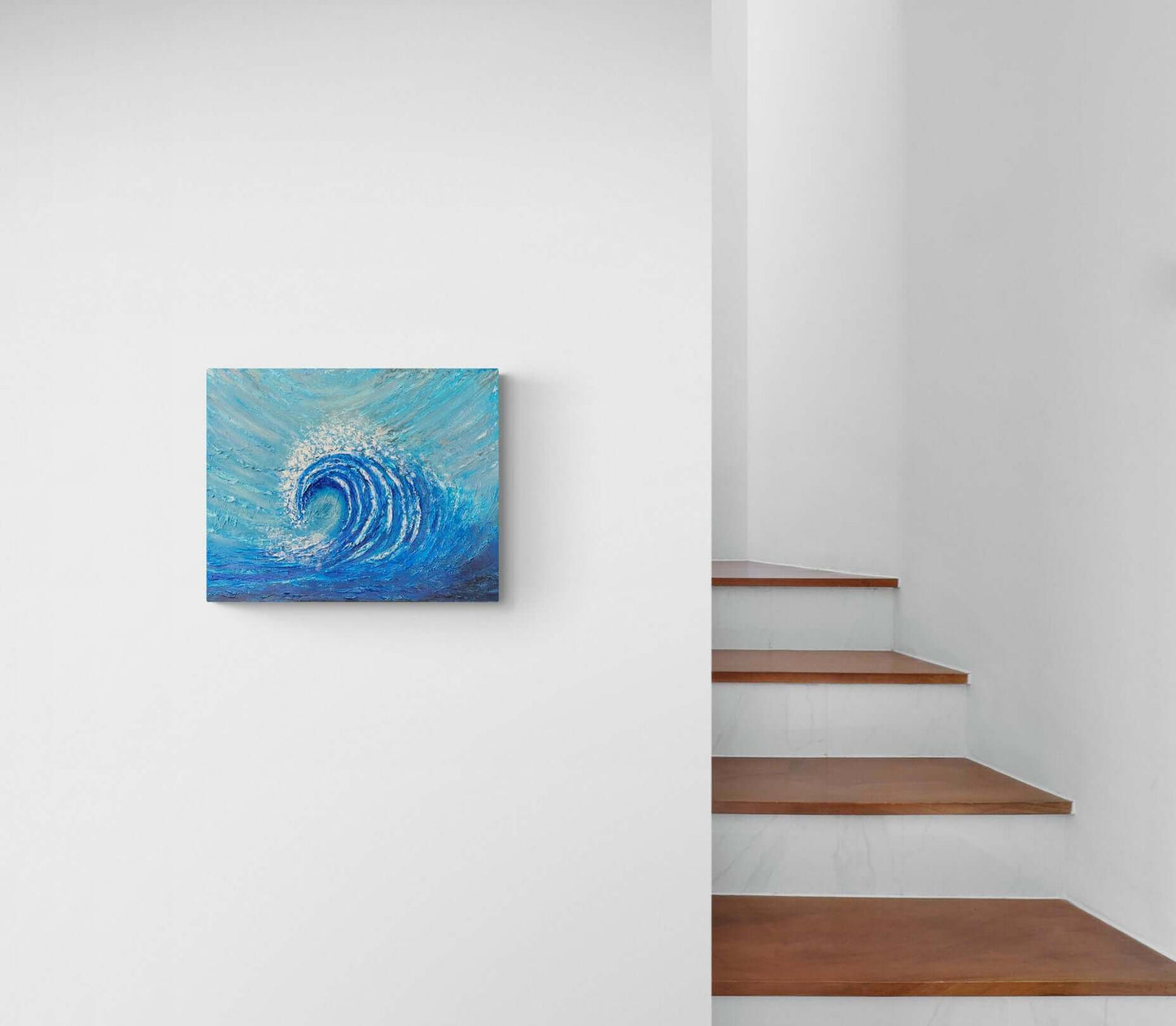 contemporary abstract art original paintings gallery signed by artist for art collectors using 3d impasto textured artwork sea wave seascape sky cloud ocean for sale