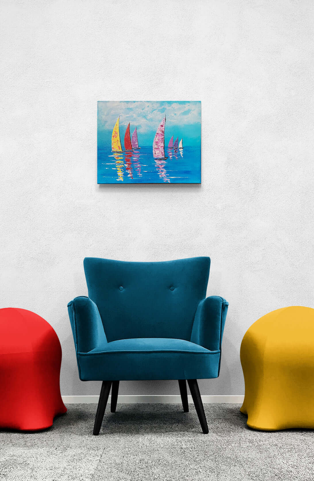 Original art painting on canvas for sale wall art artwork oil acrylic fine abstract online hand painted textured contemporary gallery artist landscape sailboat seascape