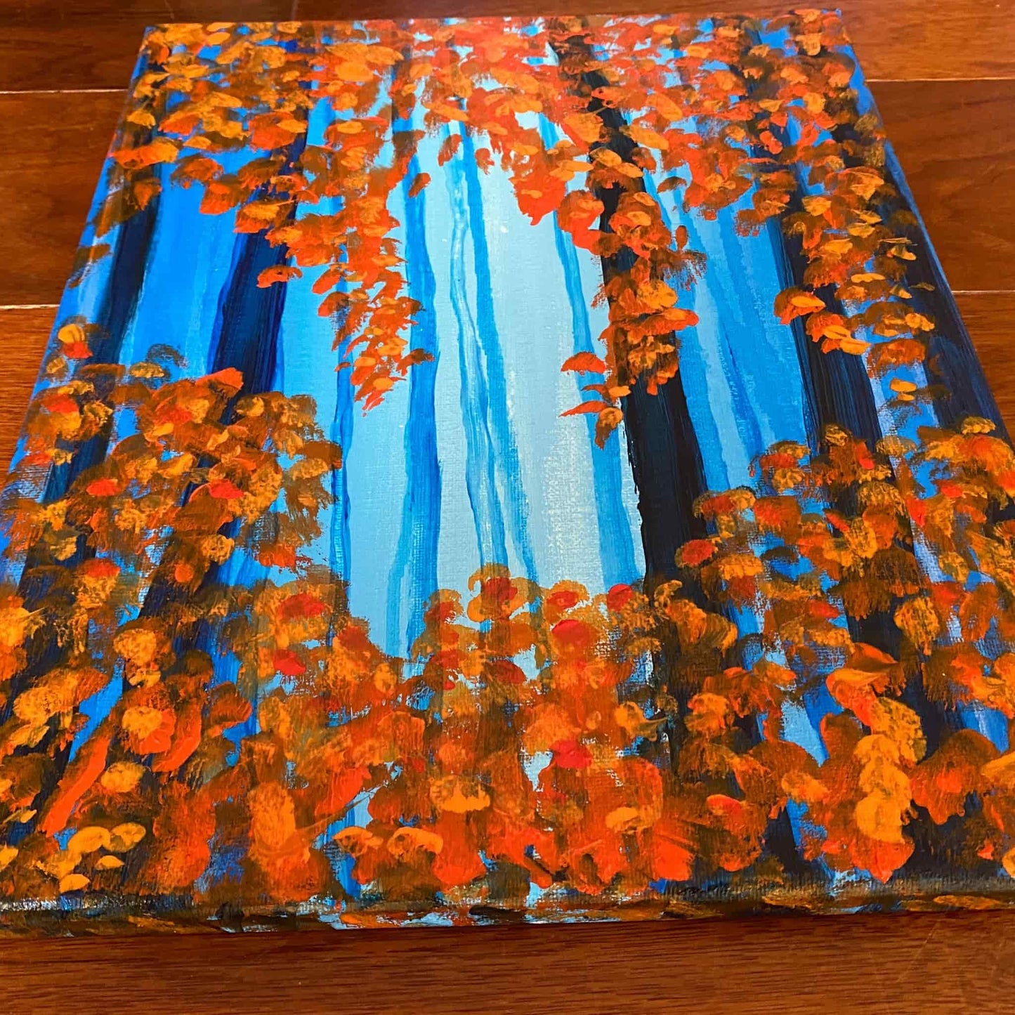 Original hand painted acrylic oil abstract mixed media art painting signed by artist with certificate of authenticity