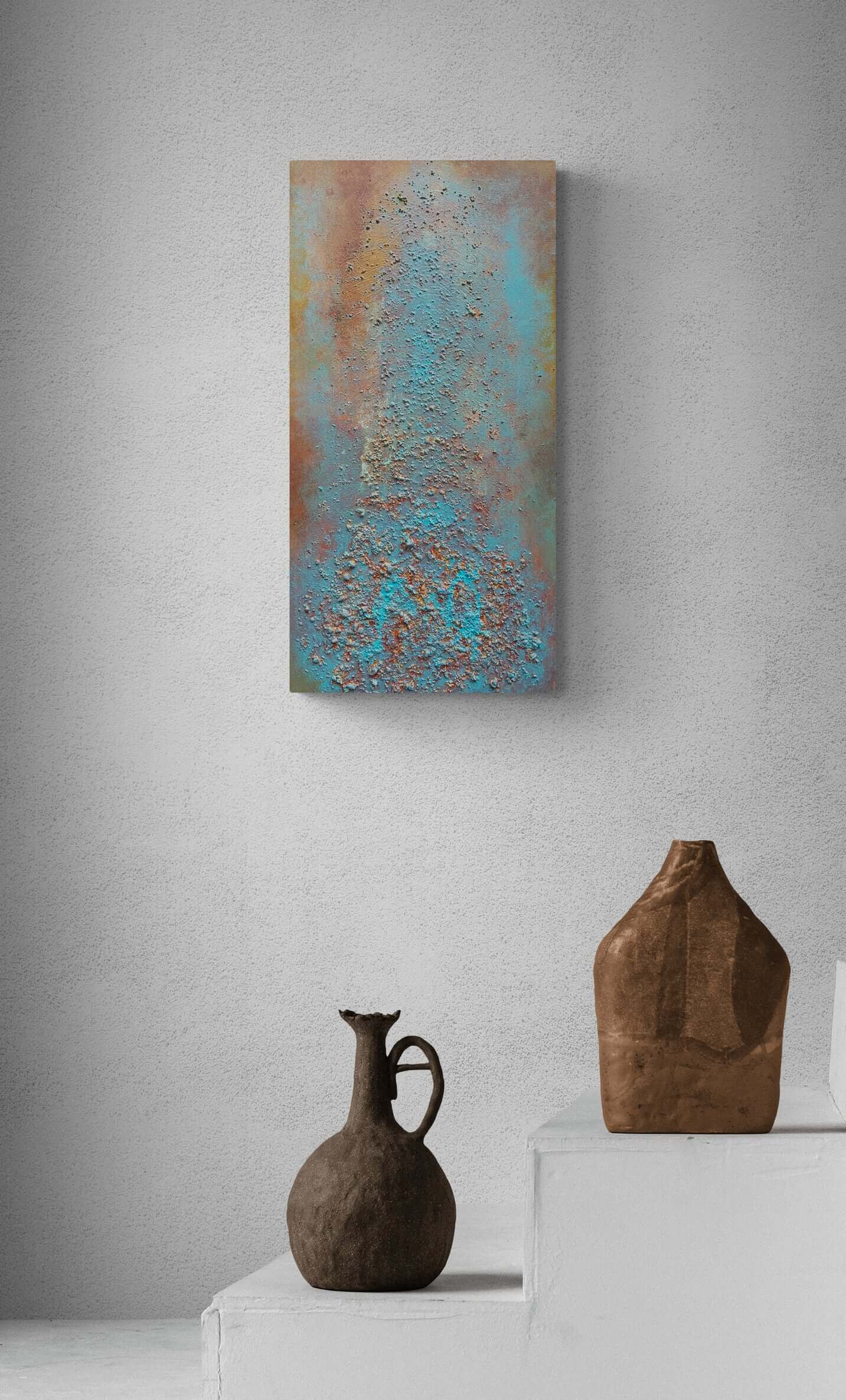 vOriginal art painting on canvas for sale wall art artwork oil acrylic fine abstract online hand painted textured contemporary gallery artist rust decay mixed media