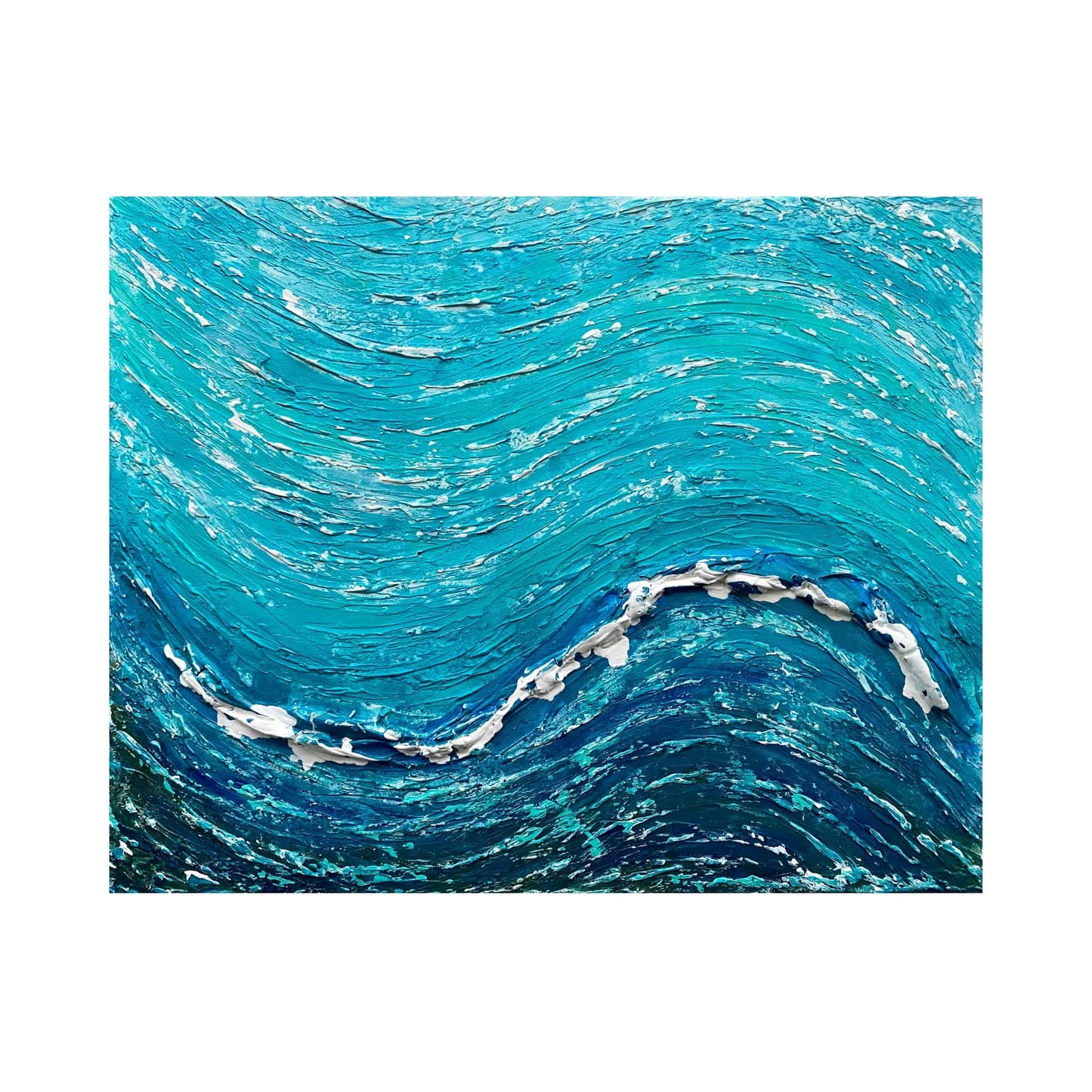 Acrylic mixed media painting on canvas abstract contemporary gallery fine art for sale textured tropical ocean islands seascape turquoise water seashore turquoise fadidiab.art fadi diab