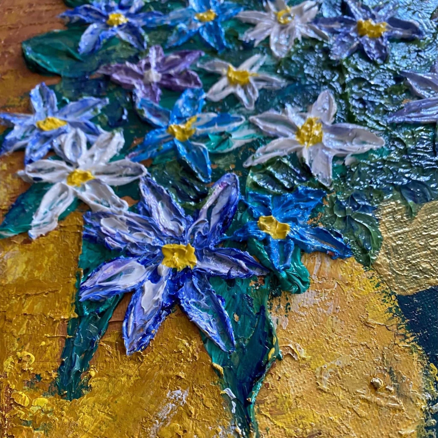 Original art painting on canvas for sale wall art artwork oil acrylic fine abstract online hand painted textured contemporary gallery artist floral flower vase still life