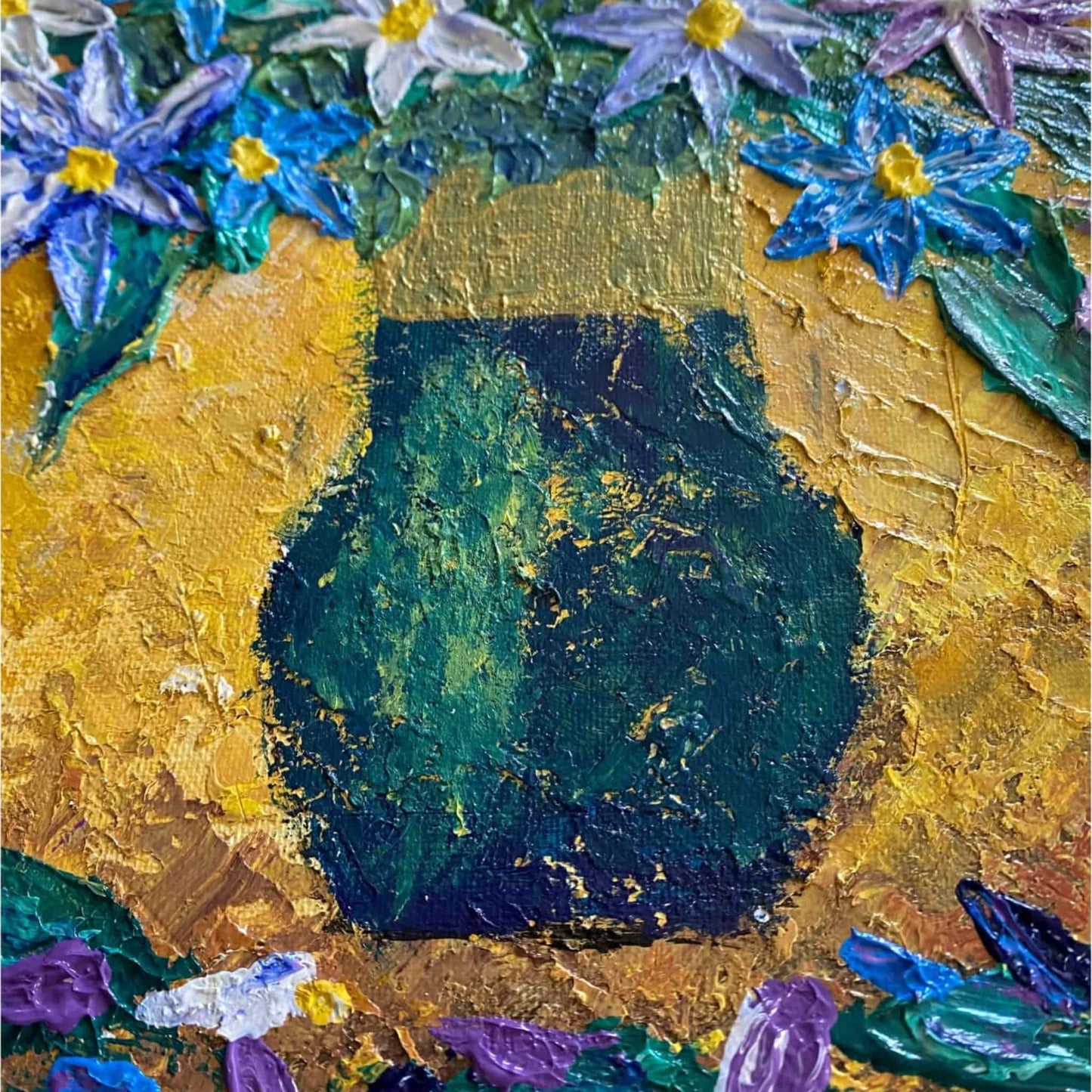 Original art painting on canvas for sale wall art artwork oil acrylic fine abstract online hand painted textured contemporary gallery artist floral flower vase