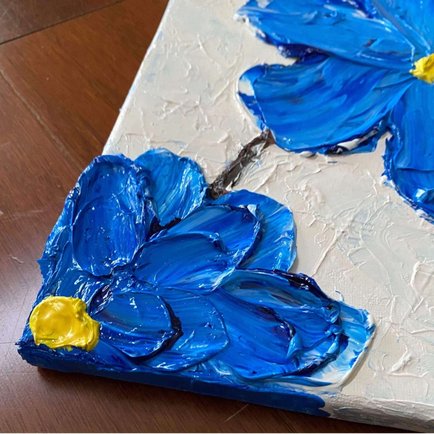Contemporary abstract acrylic oil painting art for art lovers & collectors certificate of authenticity hand painted signed by artist