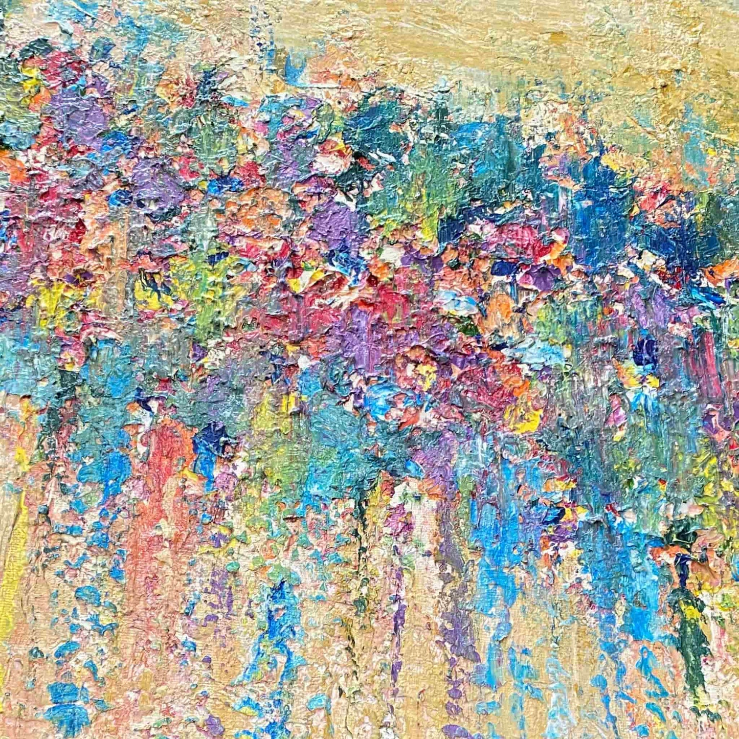Contemporary abstract acrylic oil painting art for art lovers & collectors certificate of authenticity hand painted signed by artist