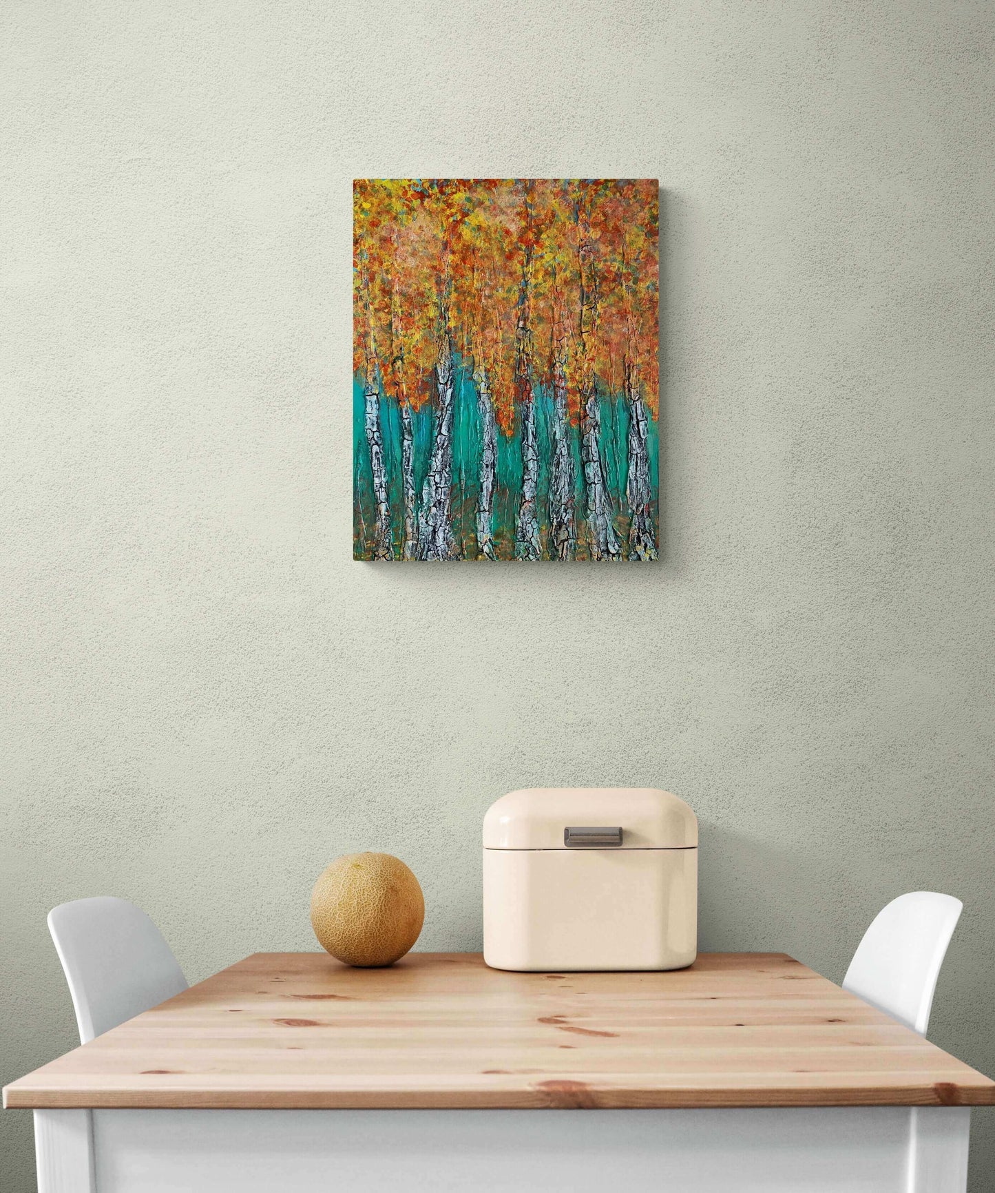 Original art painting on canvas for sale wall art artwork oil acrylic fine abstract online hand painted textured contemporary gallery artist landscape trees lake forest