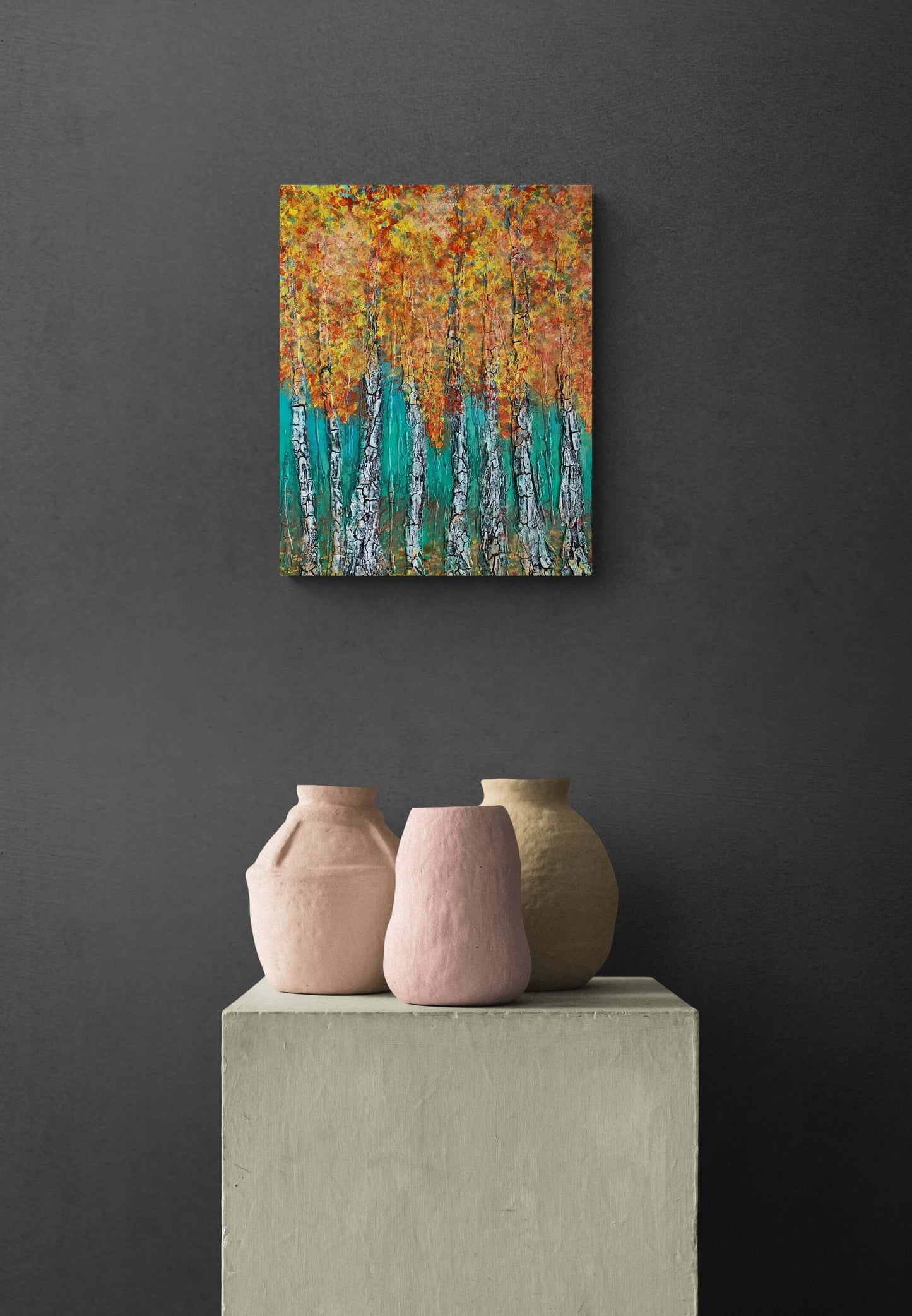 Original art painting on canvas for sale wall art artwork oil acrylic fine abstract online hand painted textured contemporary gallery artist landscape trees lake forest