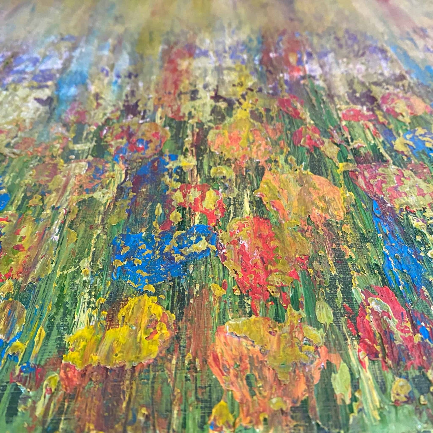 Original contemporary abstract art original paintings gallery for sale 3d impasto textured artwork floral flower trees.