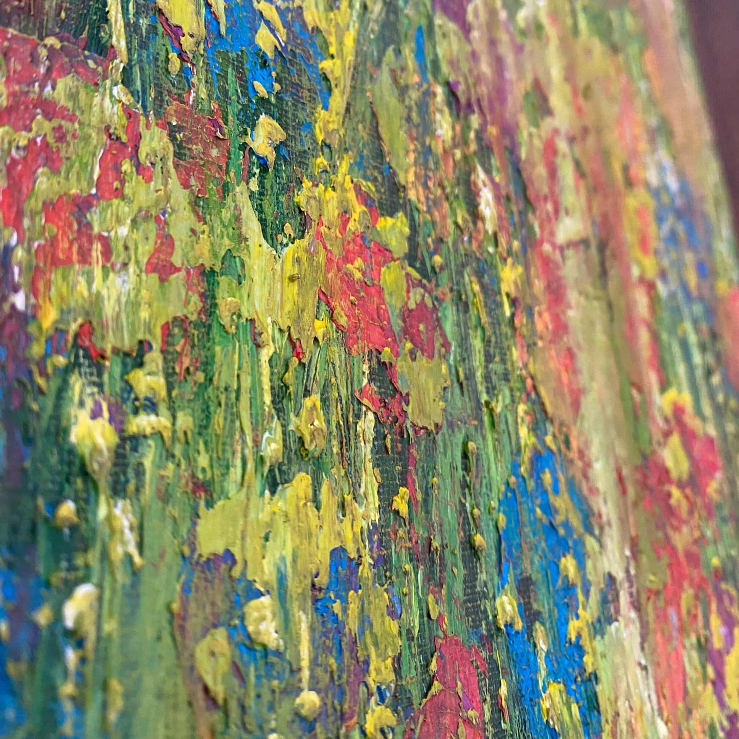 Original contemporary abstract art original paintings gallery for sale 3d impasto textured artwork floral flower trees.