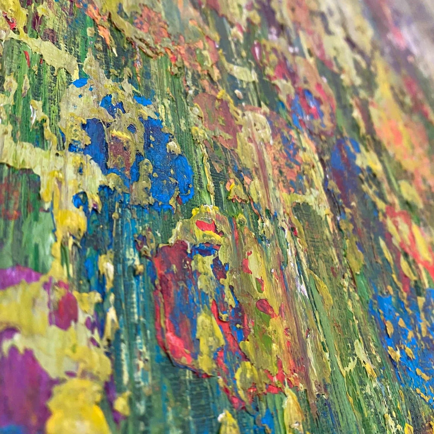 Original contemporary abstract art original paintings gallery for sale 3d impasto textured artwork floral flower trees.