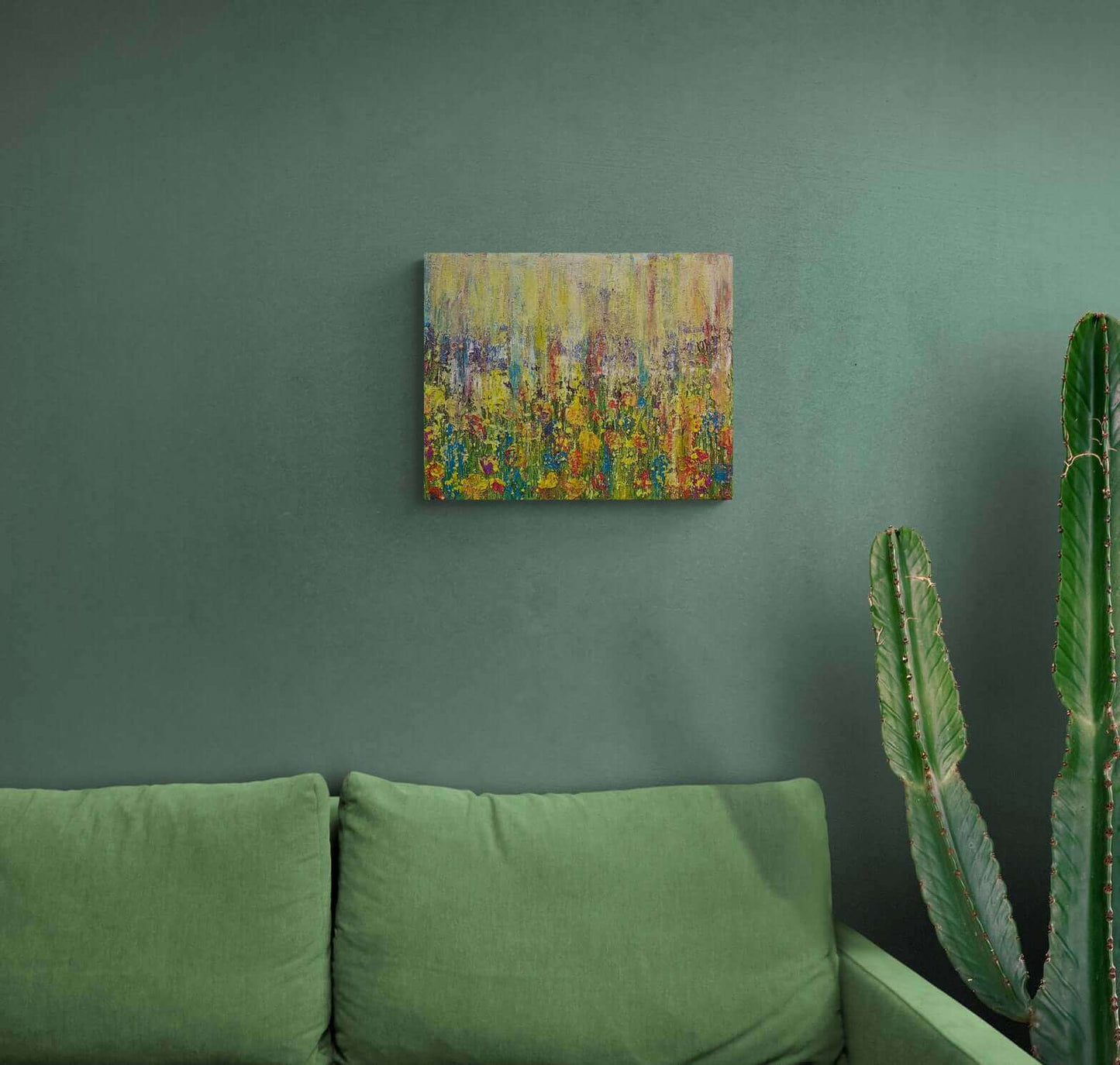 Original contemporary abstract art original paintings gallery for sale 3d impasto textured artwork floral flower trees.