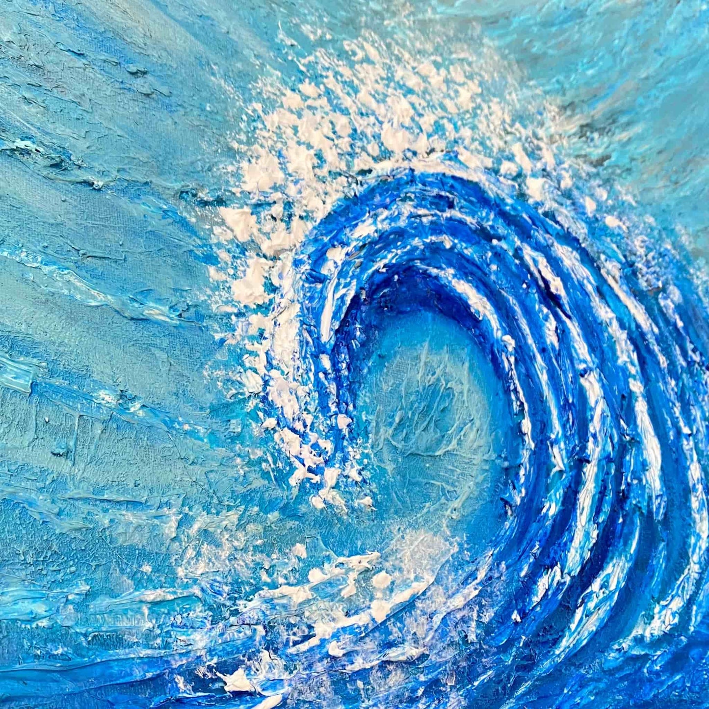 contemporary abstract art original paintings gallery signed by artist for art collectors using 3d impasto textured artwork sea wave seascape sky cloud ocean for sale