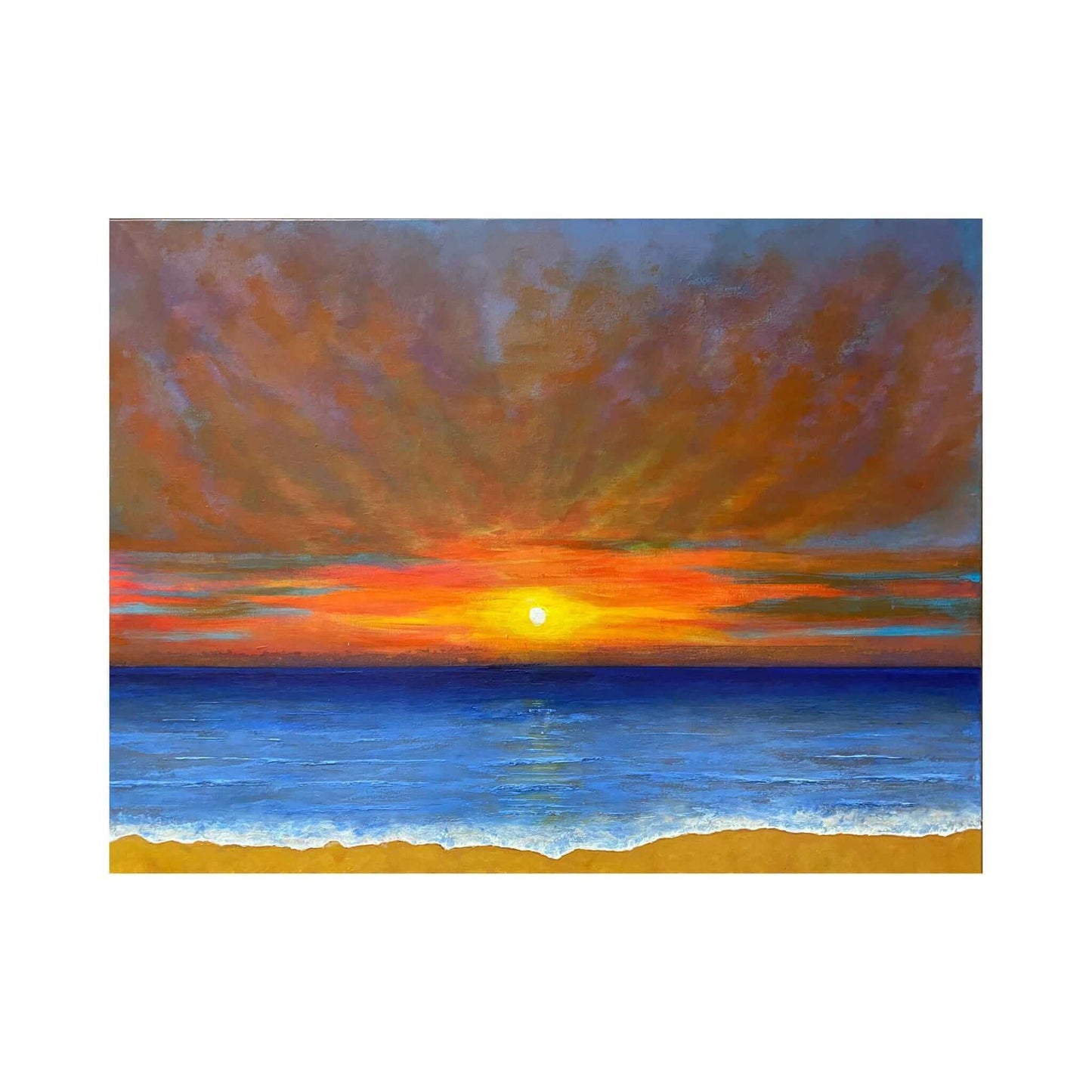 Original art painting on canvas for sale wall art artwork oil acrylic fine abstract online hand painted textured contemporary gallery artist seascape sunset turquoise beach sea